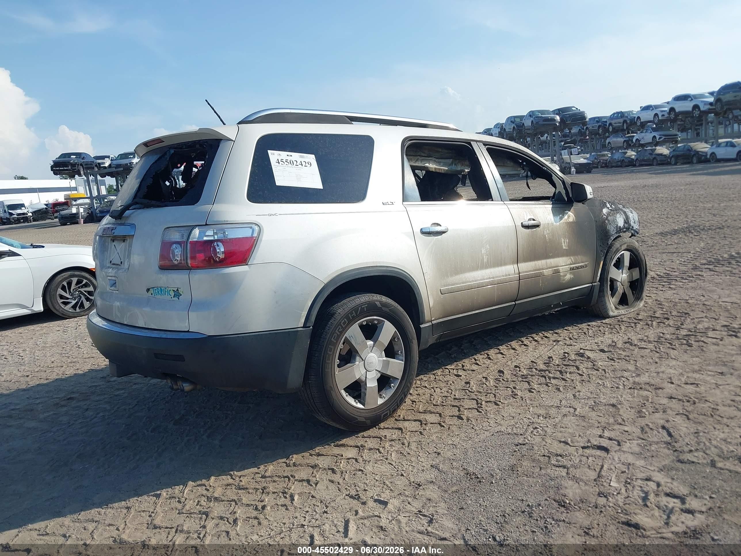 2008 Gmc Acadia Slt-1 White vin: 1GKER23728J292292
