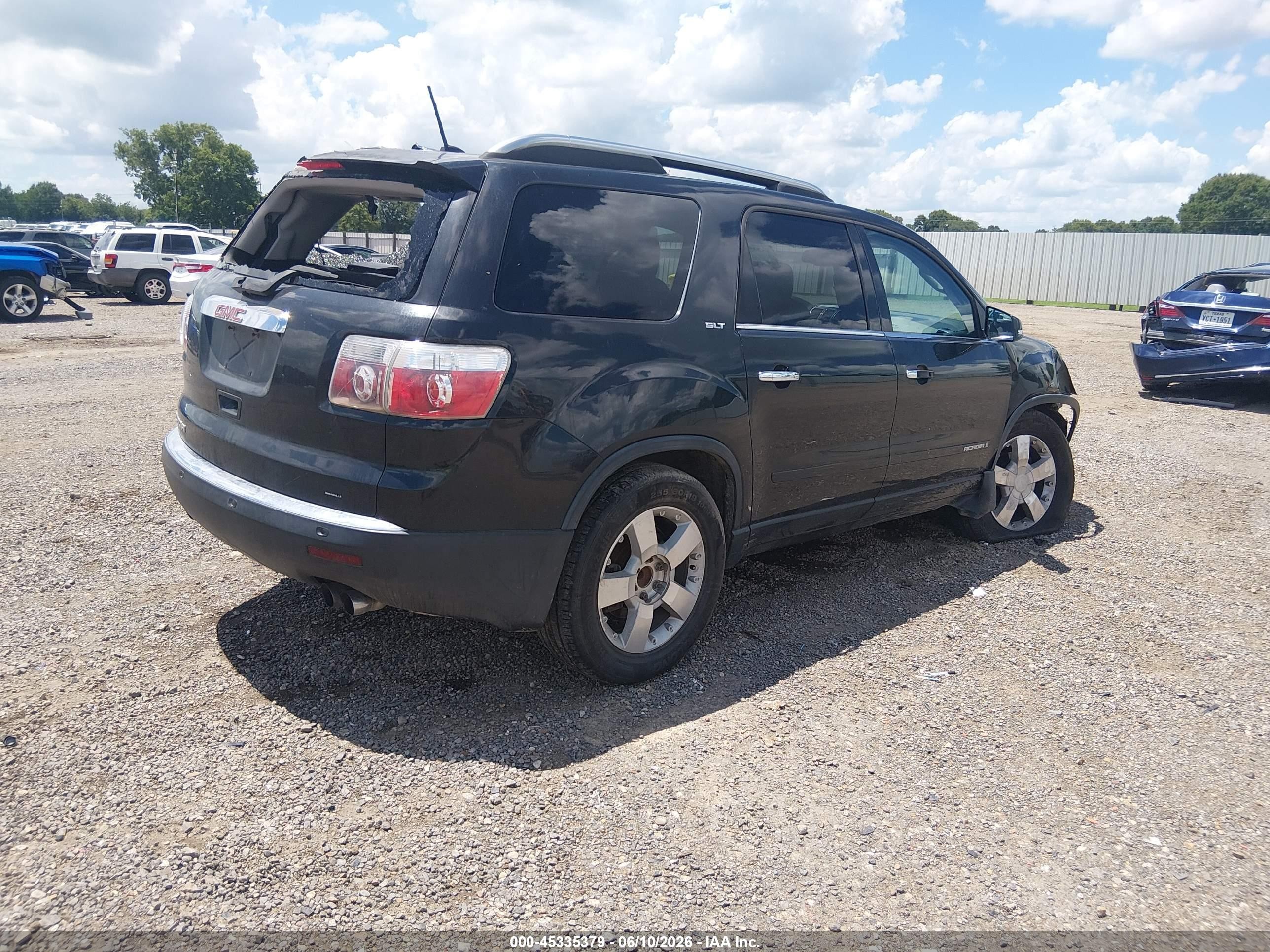 2008 Gmc Acadia Slt-1 Black vin: 1GKER23728J299369