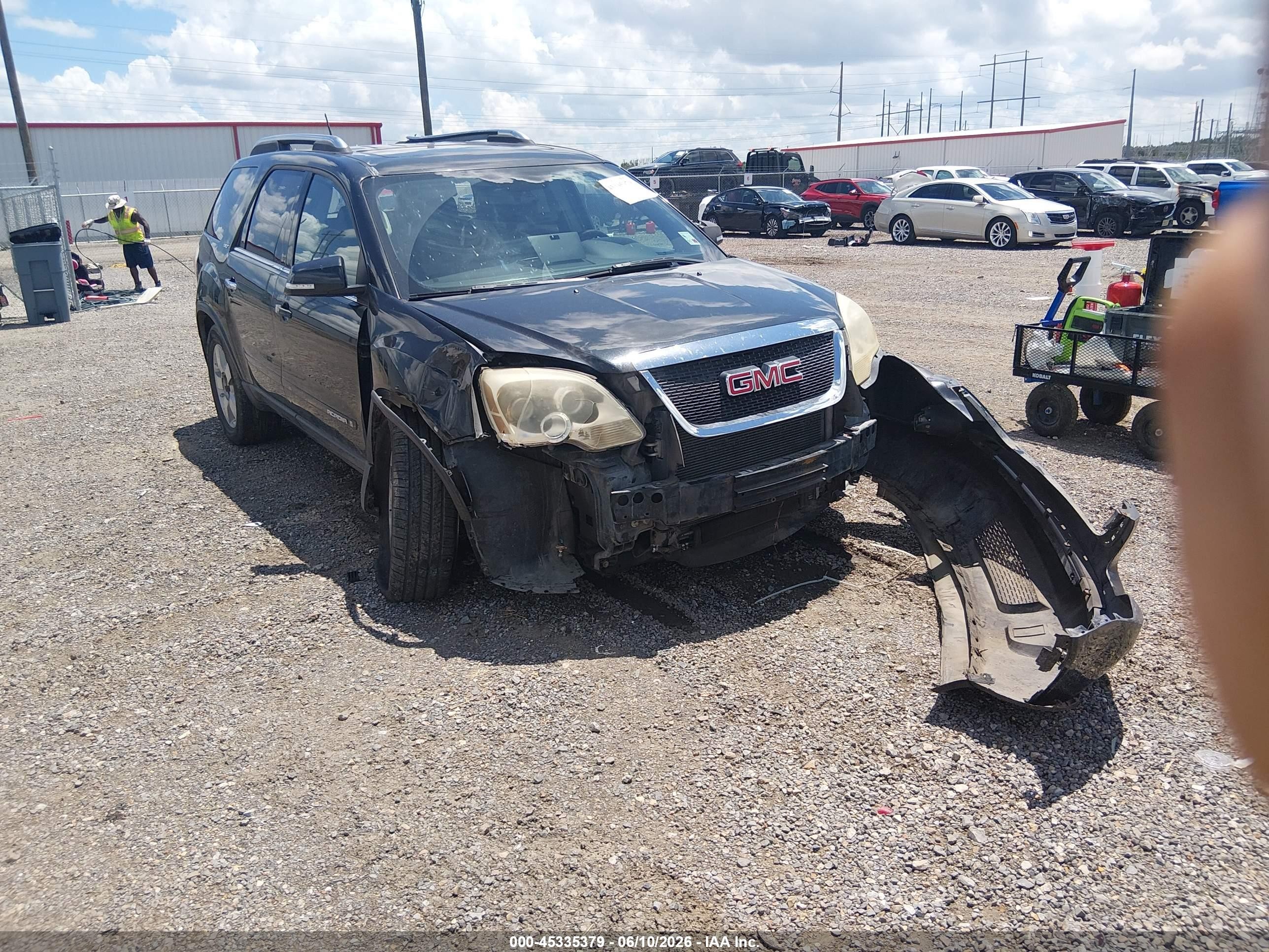2008 Gmc Acadia Slt-1 Black vin: 1GKER23728J299369