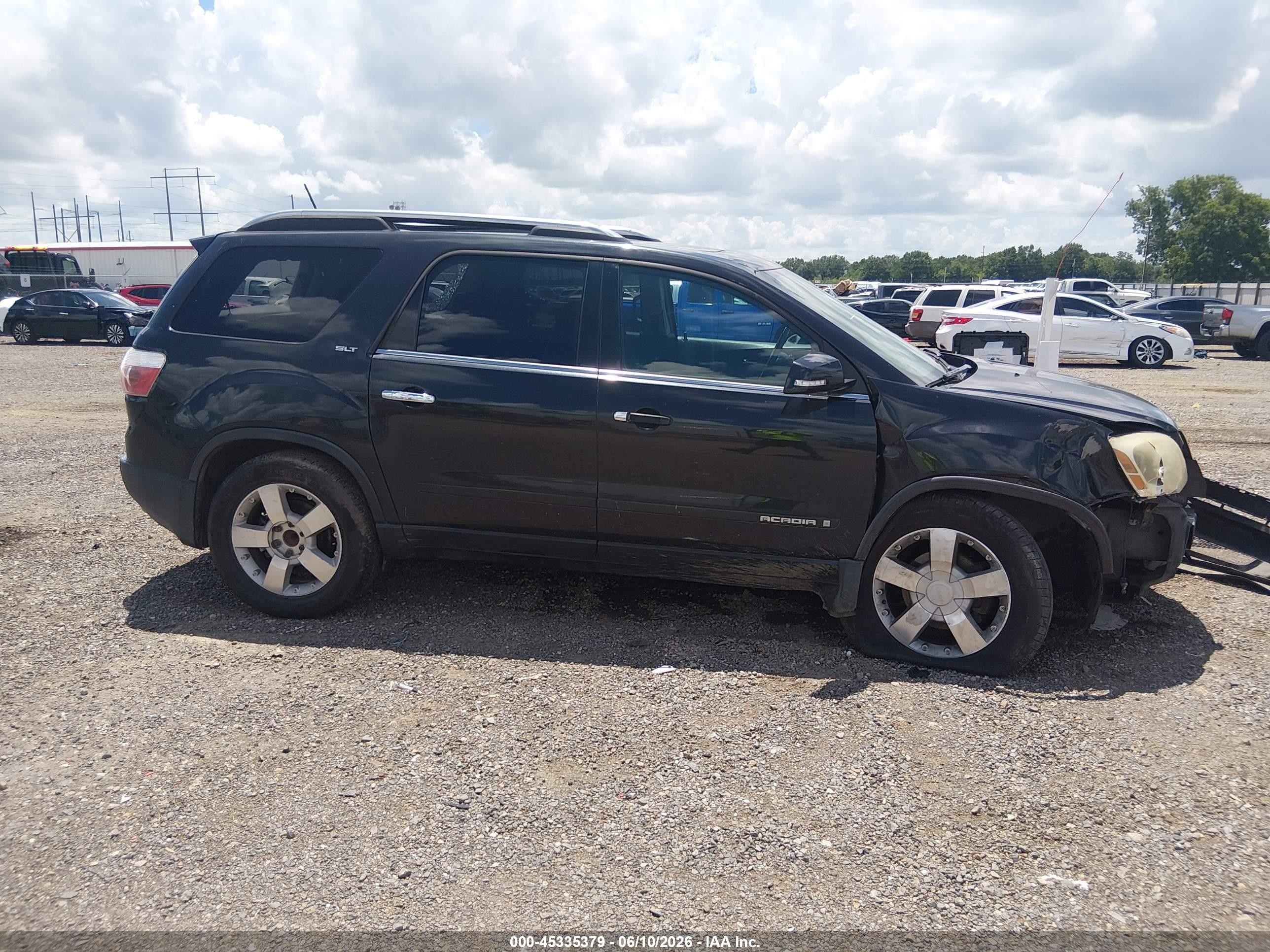 2008 Gmc Acadia Slt-1 Black vin: 1GKER23728J299369