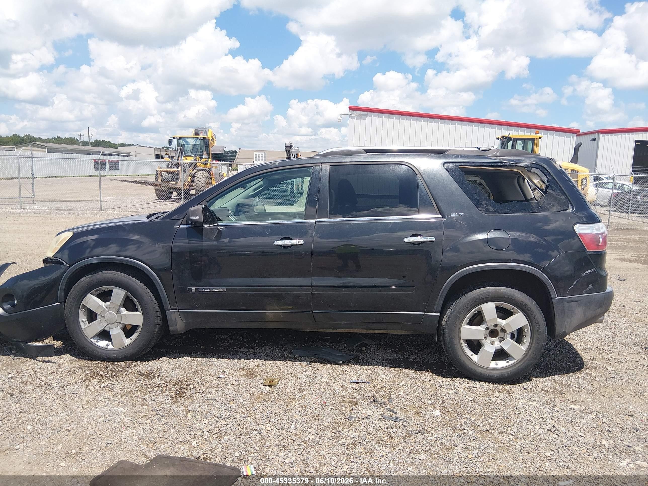 2008 Gmc Acadia Slt-1 Black vin: 1GKER23728J299369