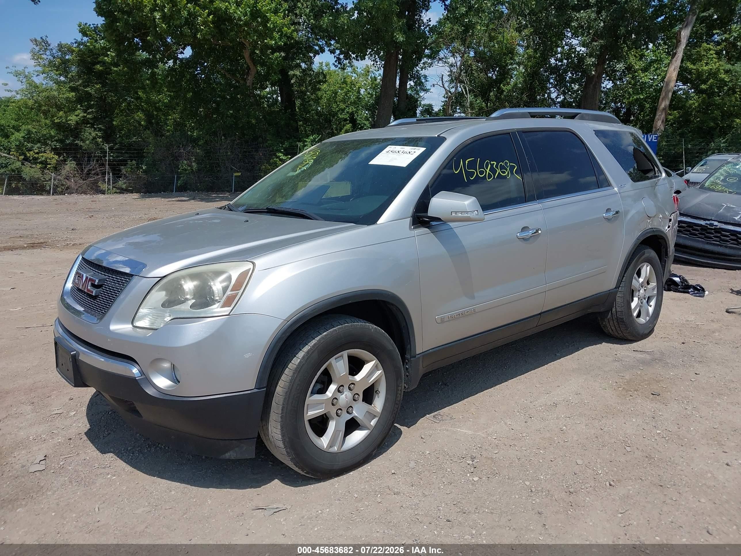 2007 Gmc Acadia Slt Silver vin: 1GKER23737J161547