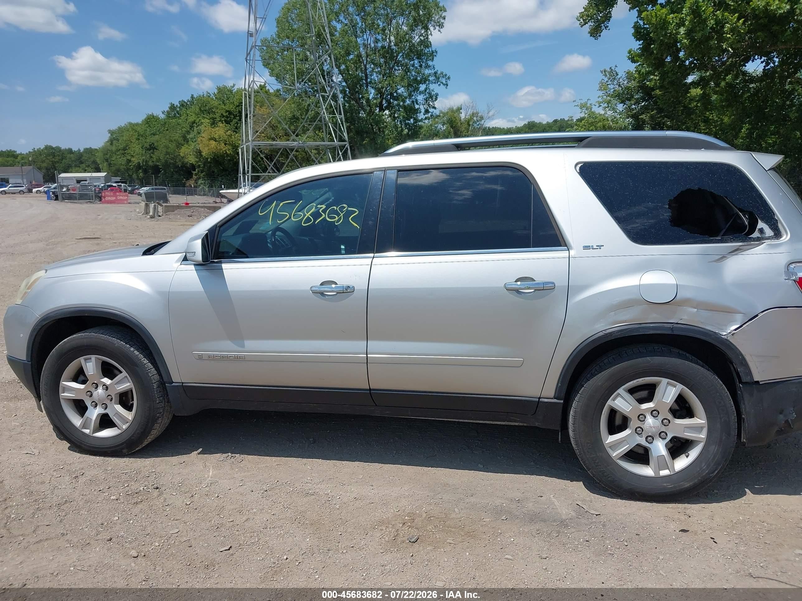 2007 Gmc Acadia Slt Silver vin: 1GKER23737J161547