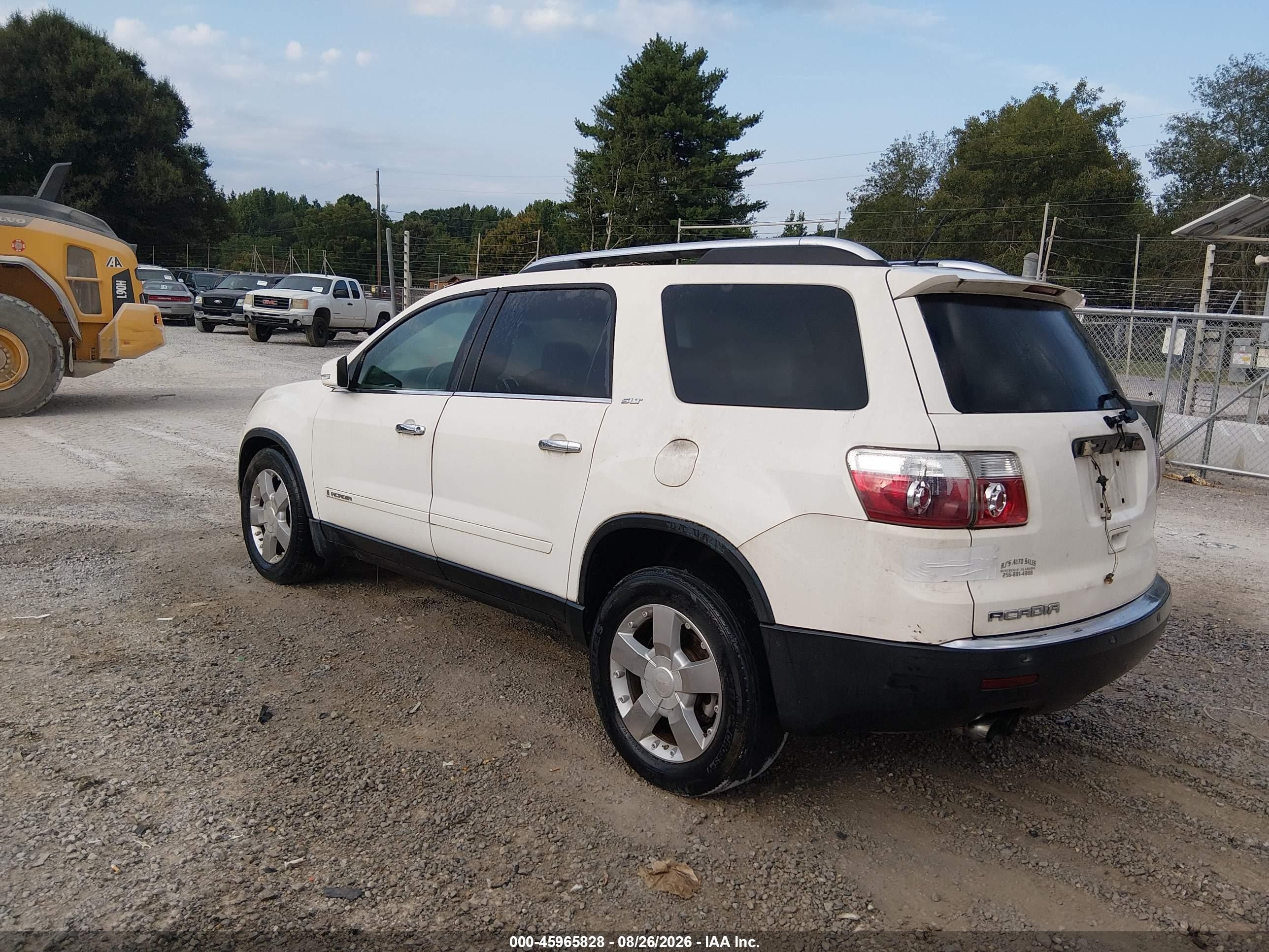 2008 Gmc Acadia Slt-1 Белый vin: 1GKER23738J146404
