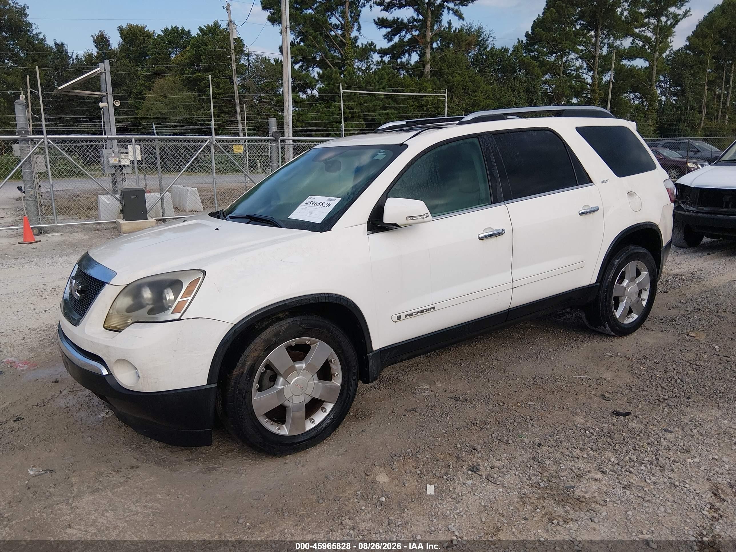 2008 Gmc Acadia Slt-1 Белый vin: 1GKER23738J146404