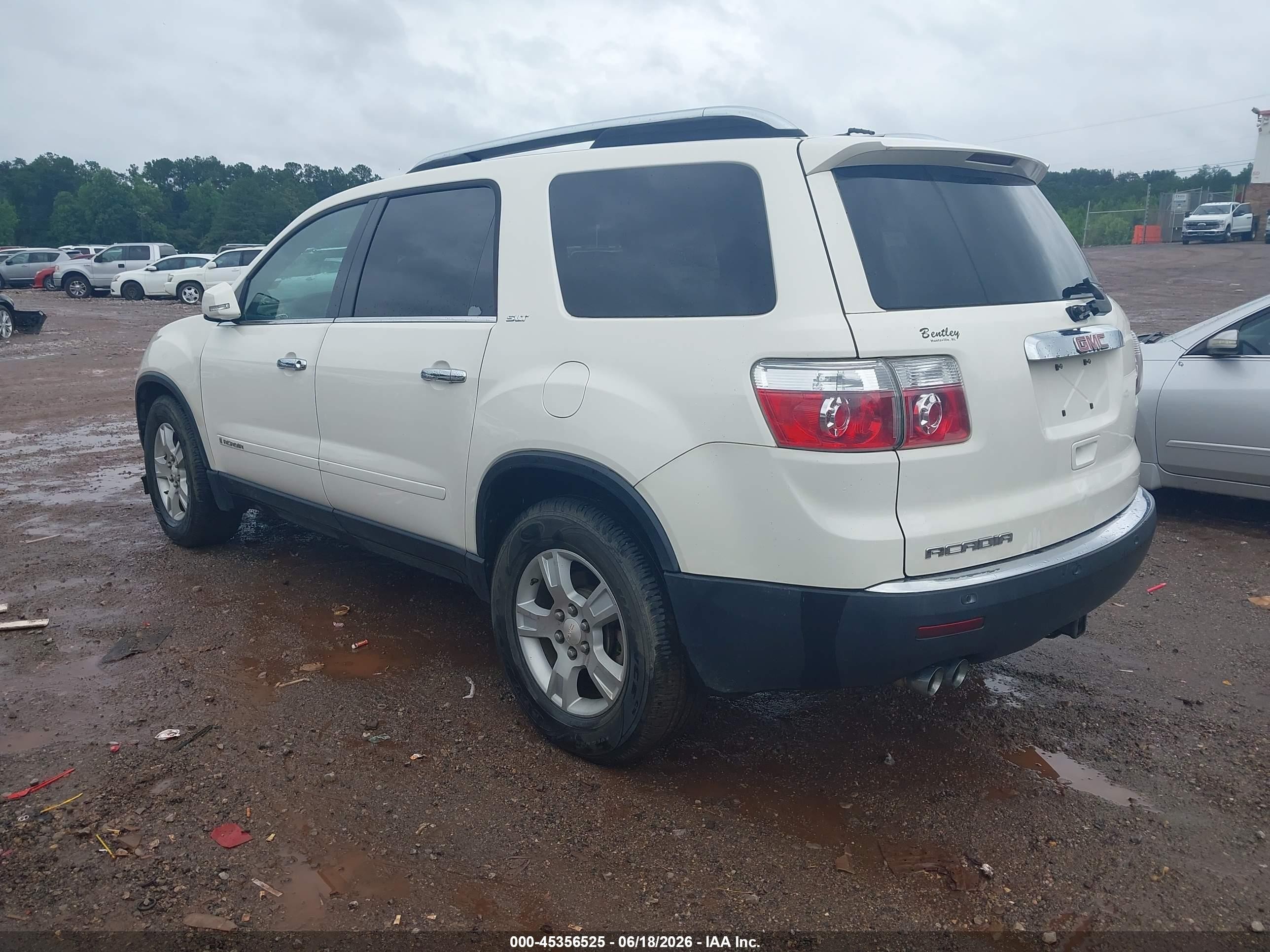 2008 Gmc Acadia Slt-1 White vin: 1GKER23738J232201