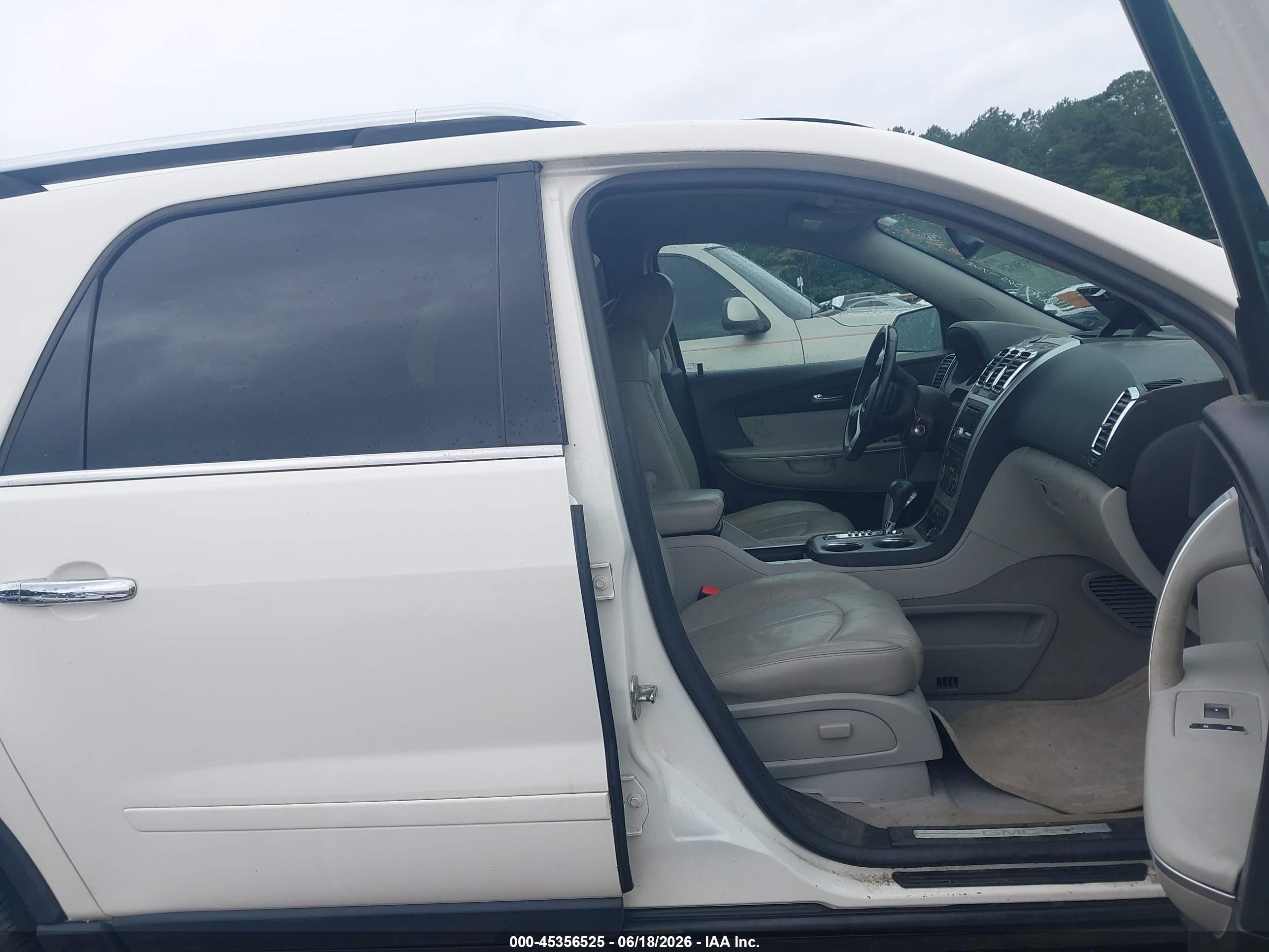 2008 Gmc Acadia Slt-1 White vin: 1GKER23738J232201