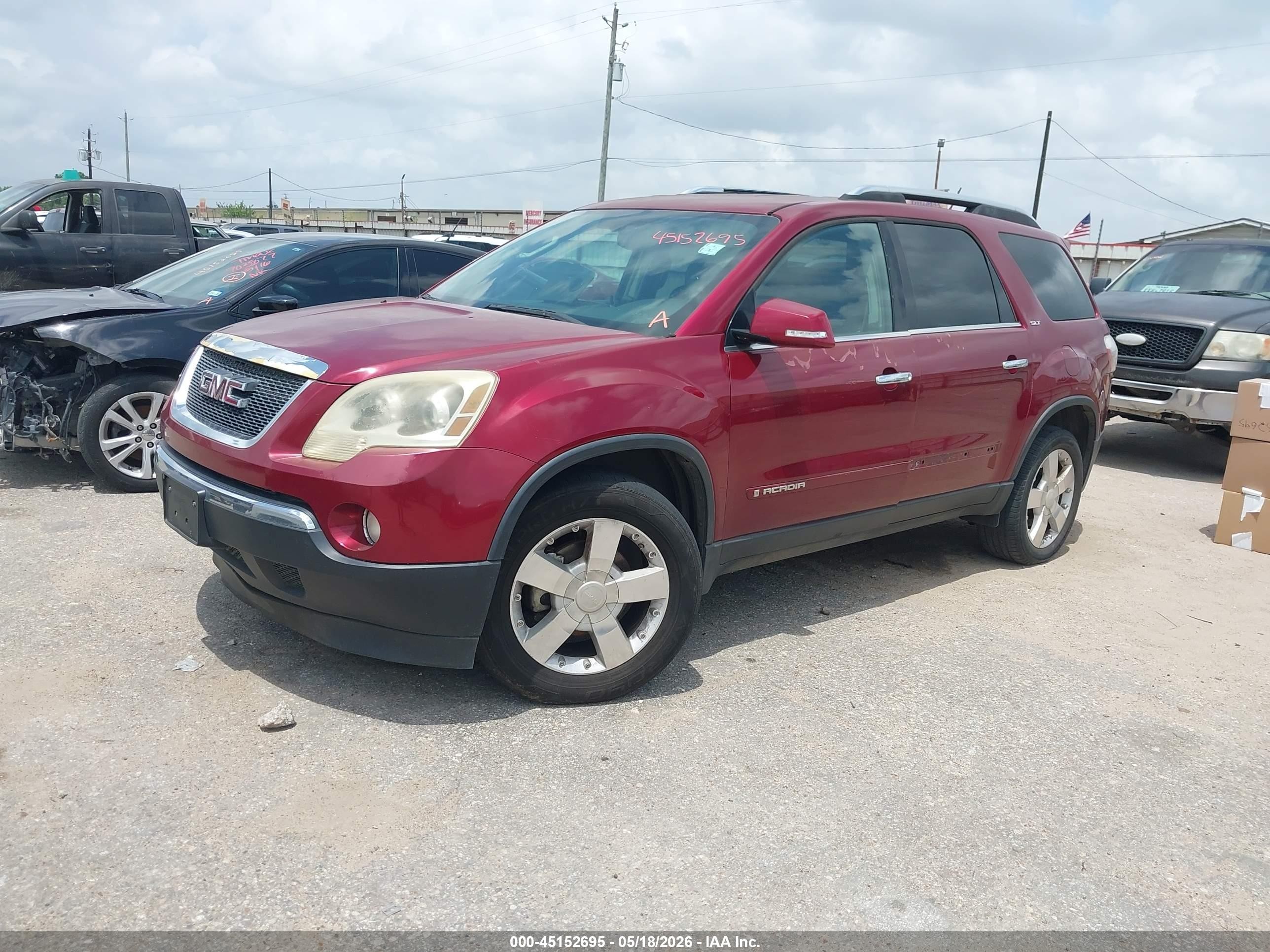 2007 Gmc Acadia Slt-1 Red vin: 1GKER23767J155404