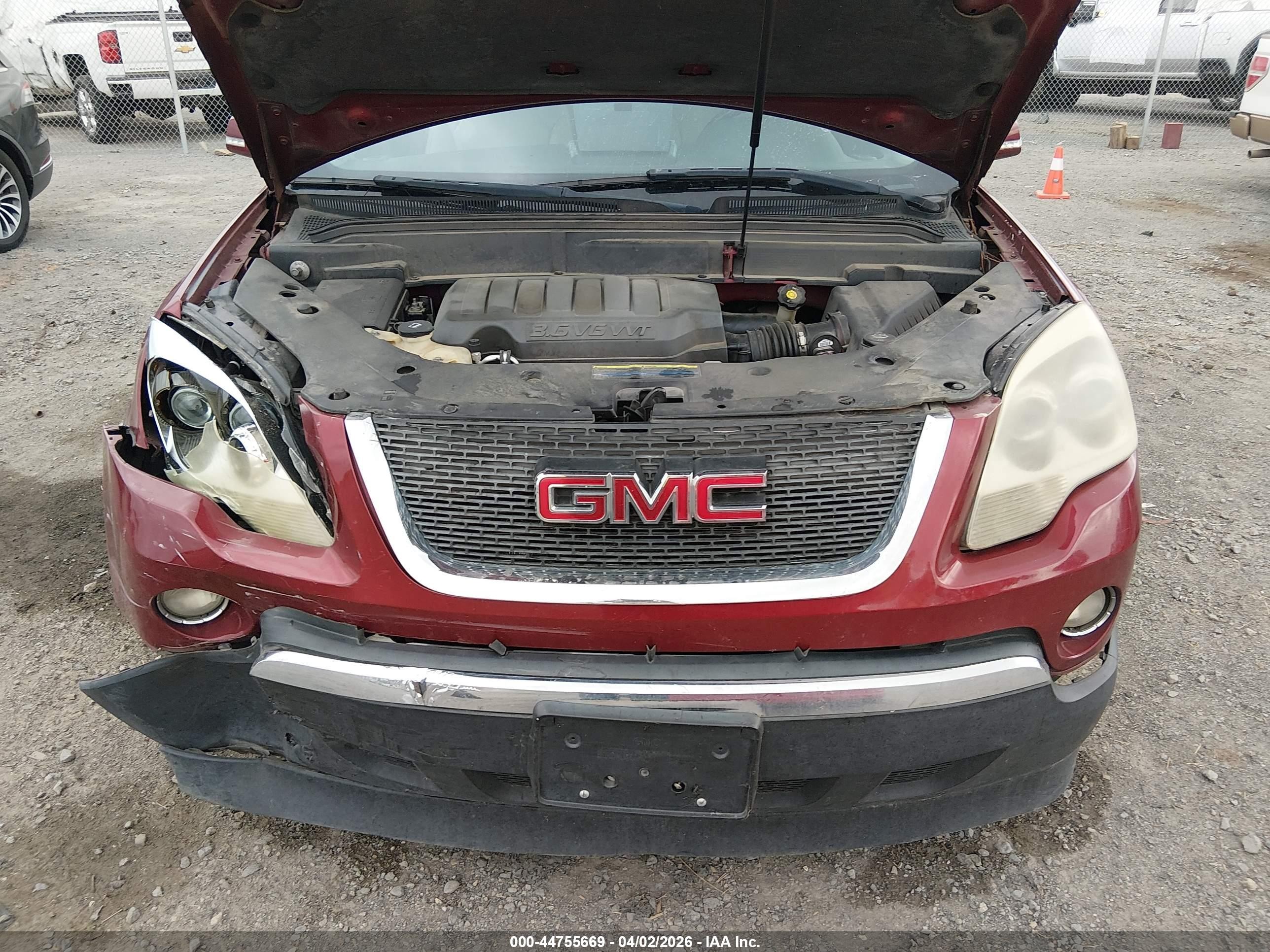 2008 Gmc Acadia Slt-1 Maroon vin: 1GKER23768J225582