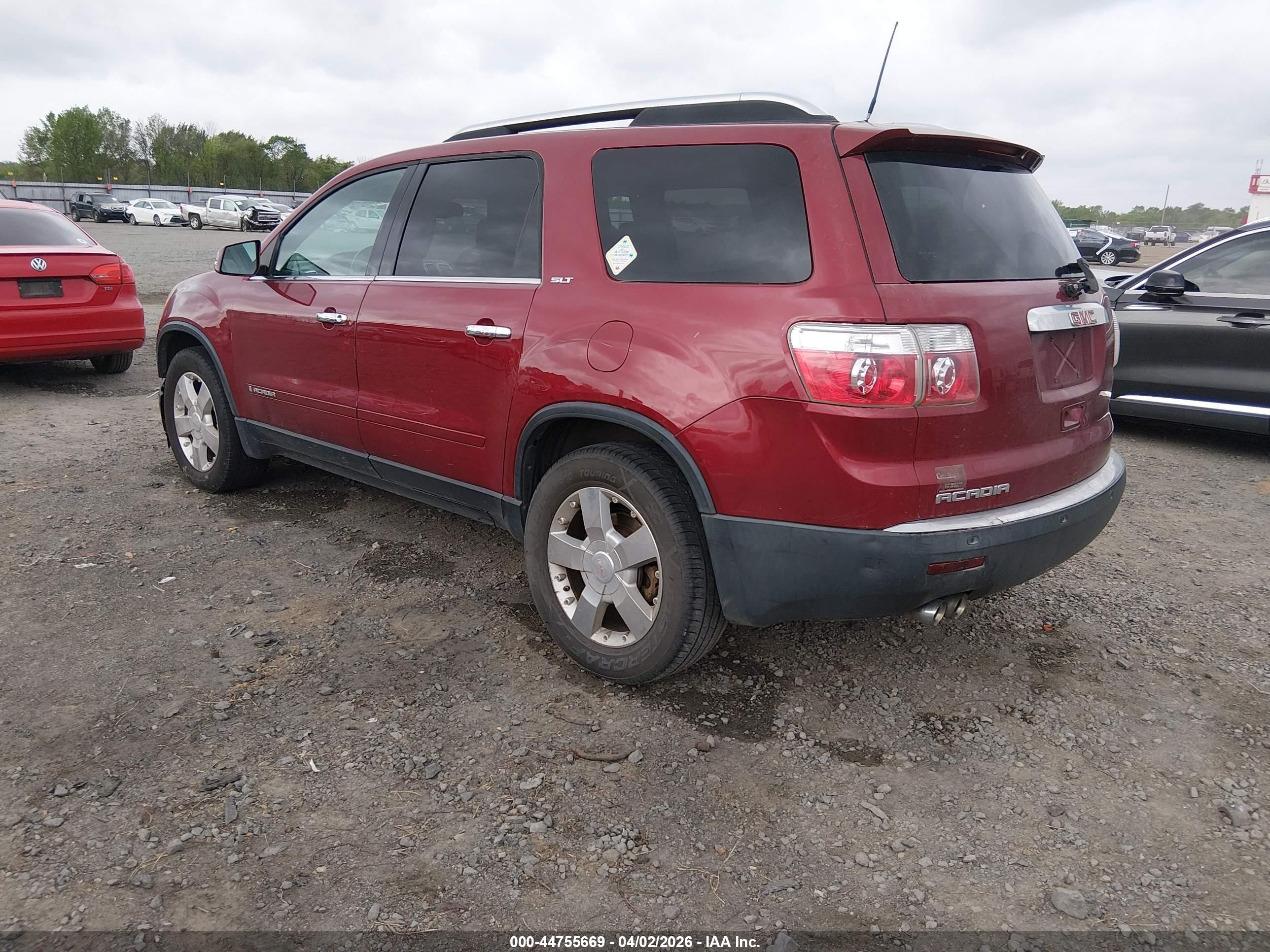 2008 Gmc Acadia Slt-1 Maroon vin: 1GKER23768J225582