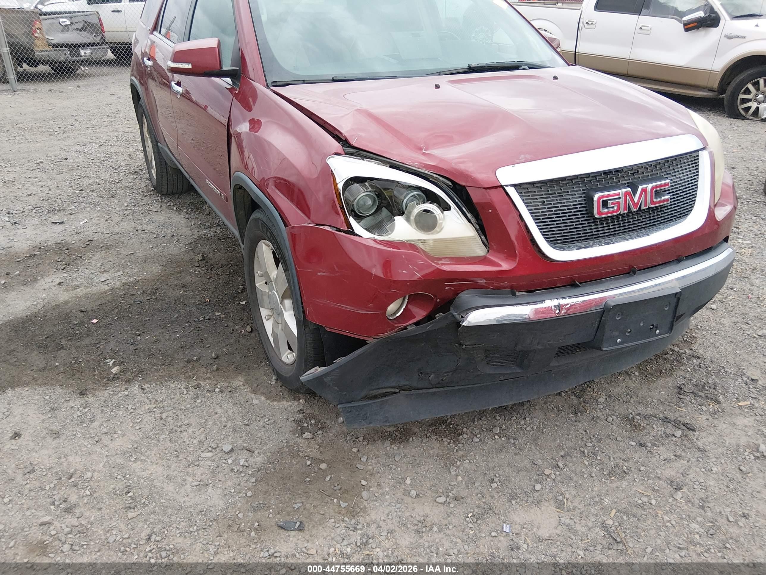 2008 Gmc Acadia Slt-1 Maroon vin: 1GKER23768J225582