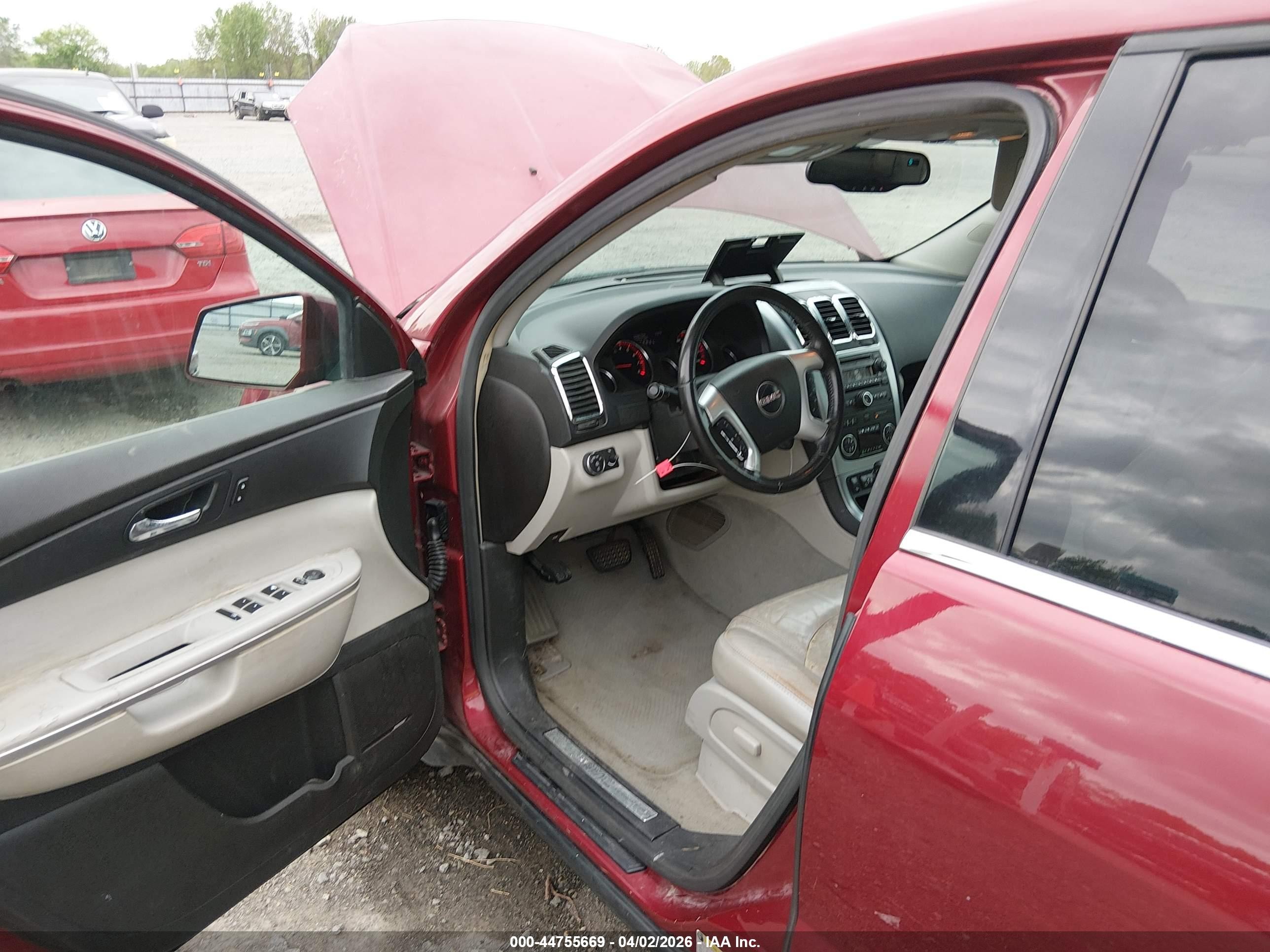 2008 Gmc Acadia Slt-1 Maroon vin: 1GKER23768J225582