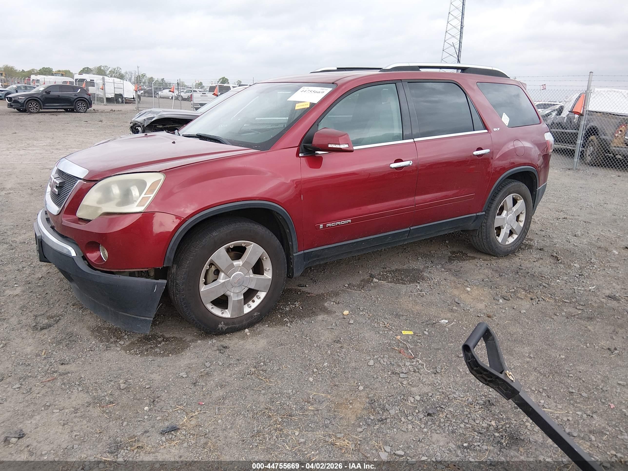 2008 Gmc Acadia Slt-1 Maroon vin: 1GKER23768J225582