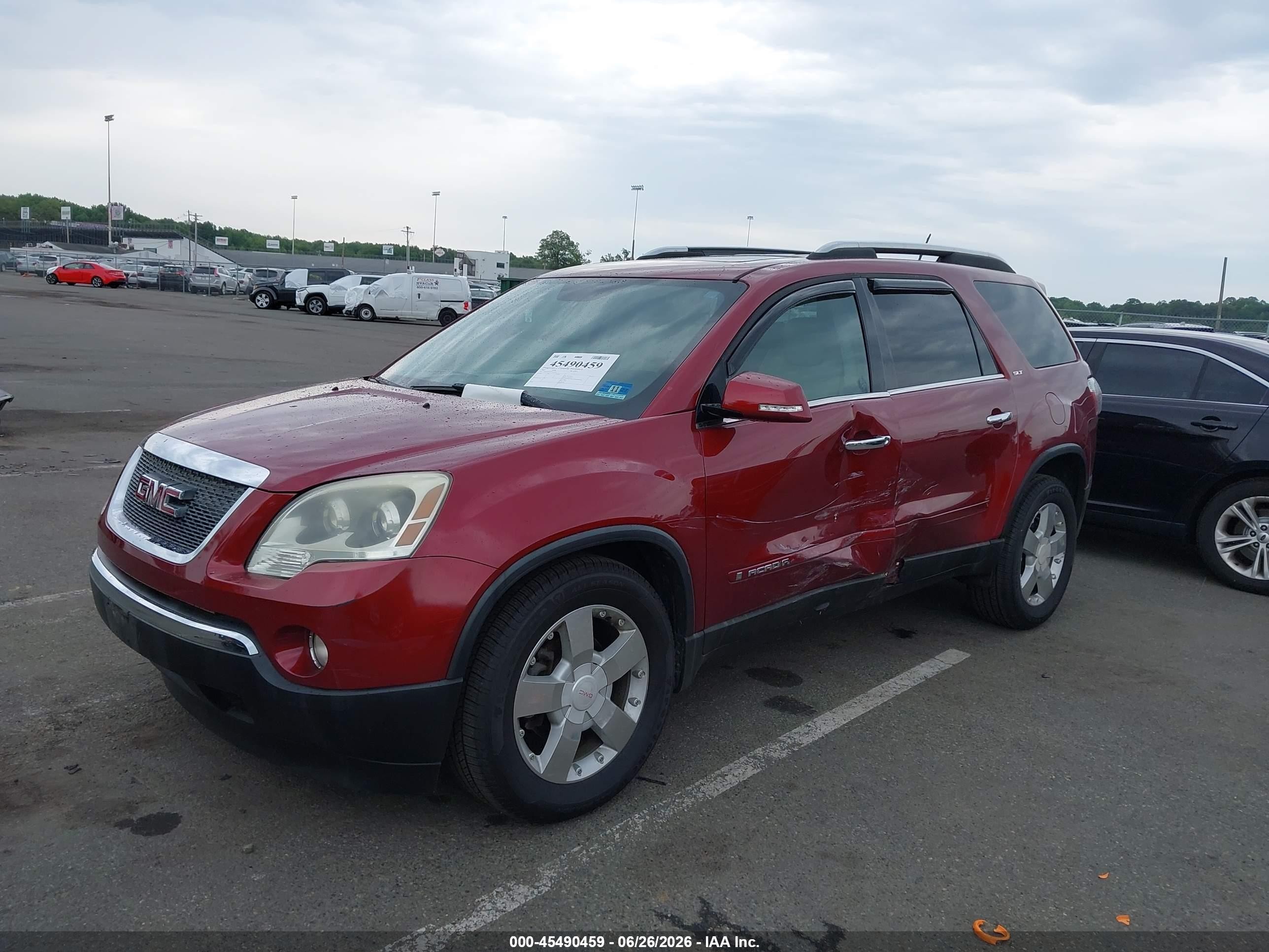 2007 Gmc Acadia Slt Red vin: 1GKER23777J171529