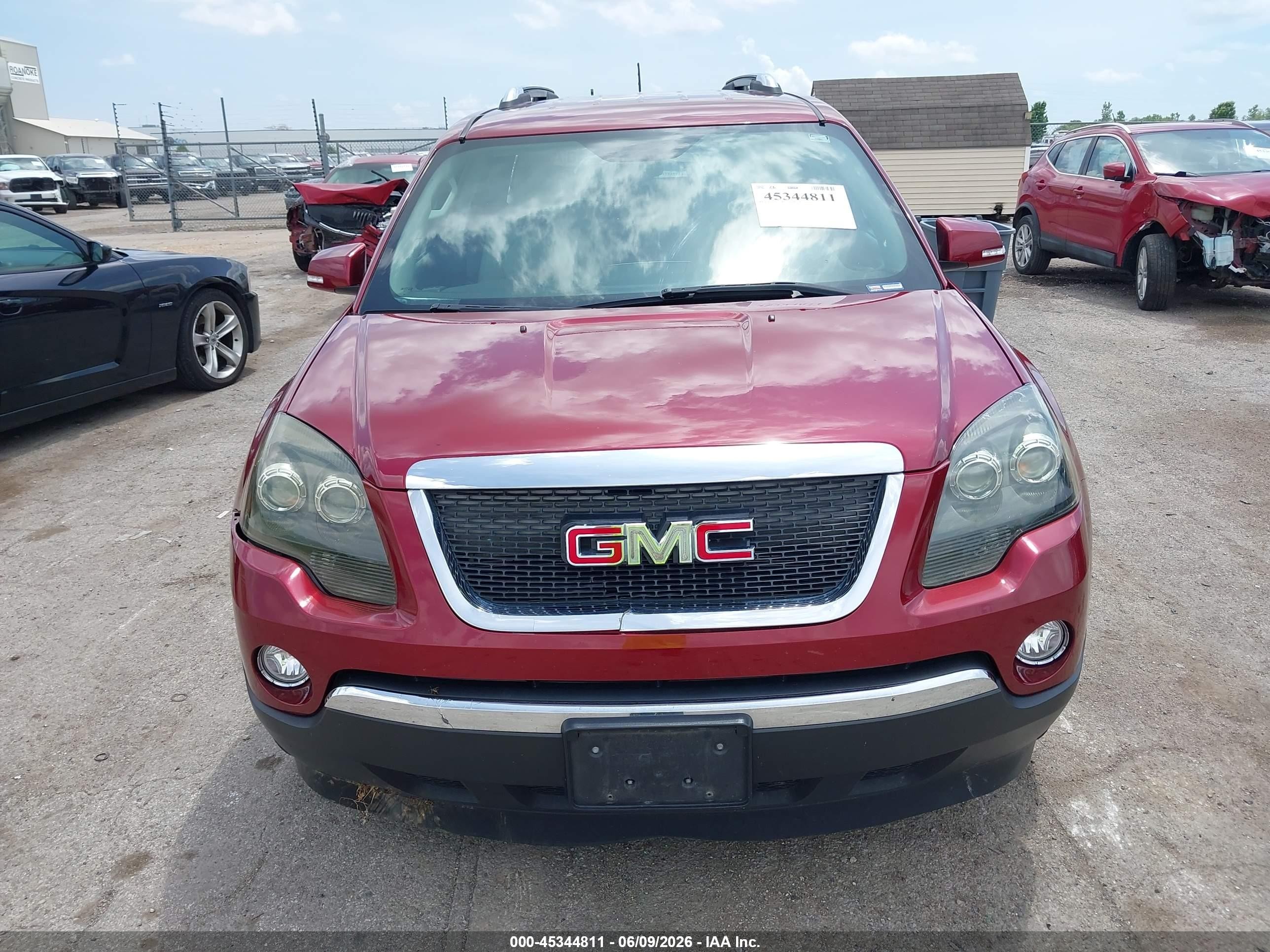 2008 Gmc Acadia Slt-1 Red vin: 1GKER23798J151767