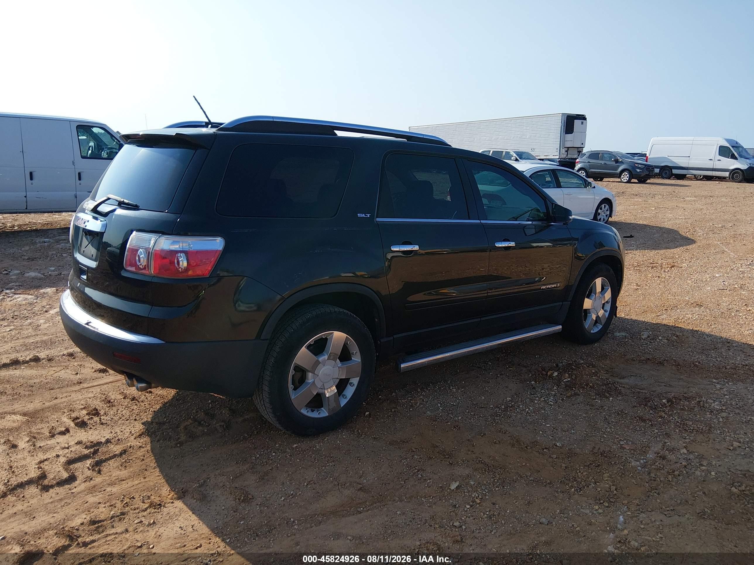 2008 Gmc Acadia Slt-1 Black vin: 1GKER23798J246877