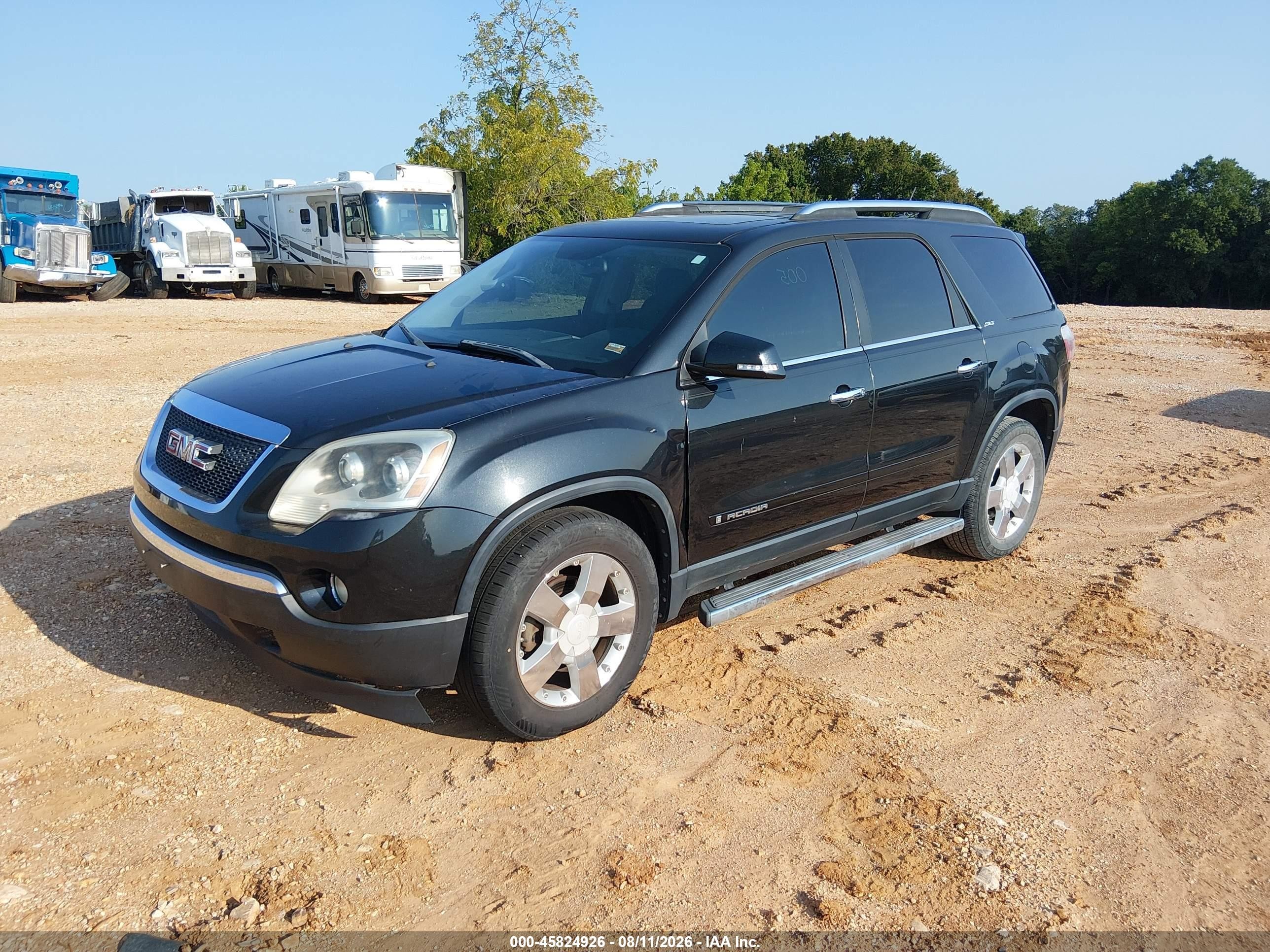 2008 Gmc Acadia Slt-1 Black vin: 1GKER23798J246877
