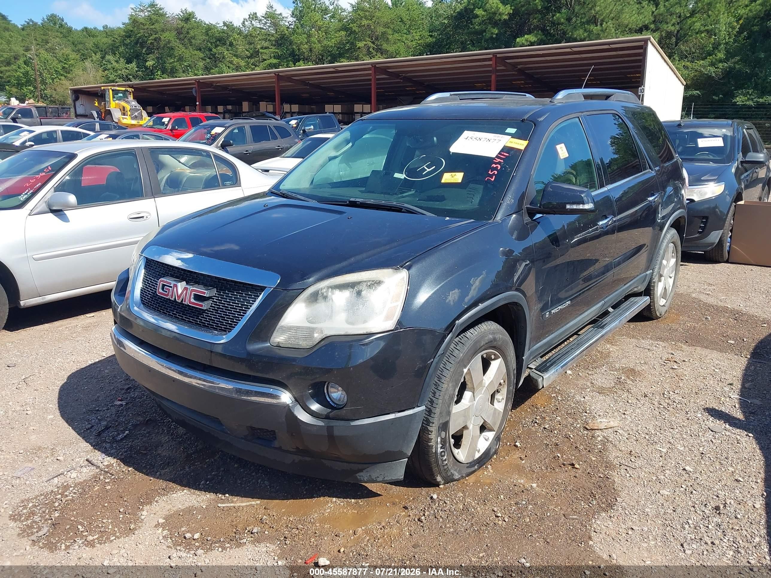 2008 Gmc Acadia Slt-1 Black vin: 1GKER23798J253411