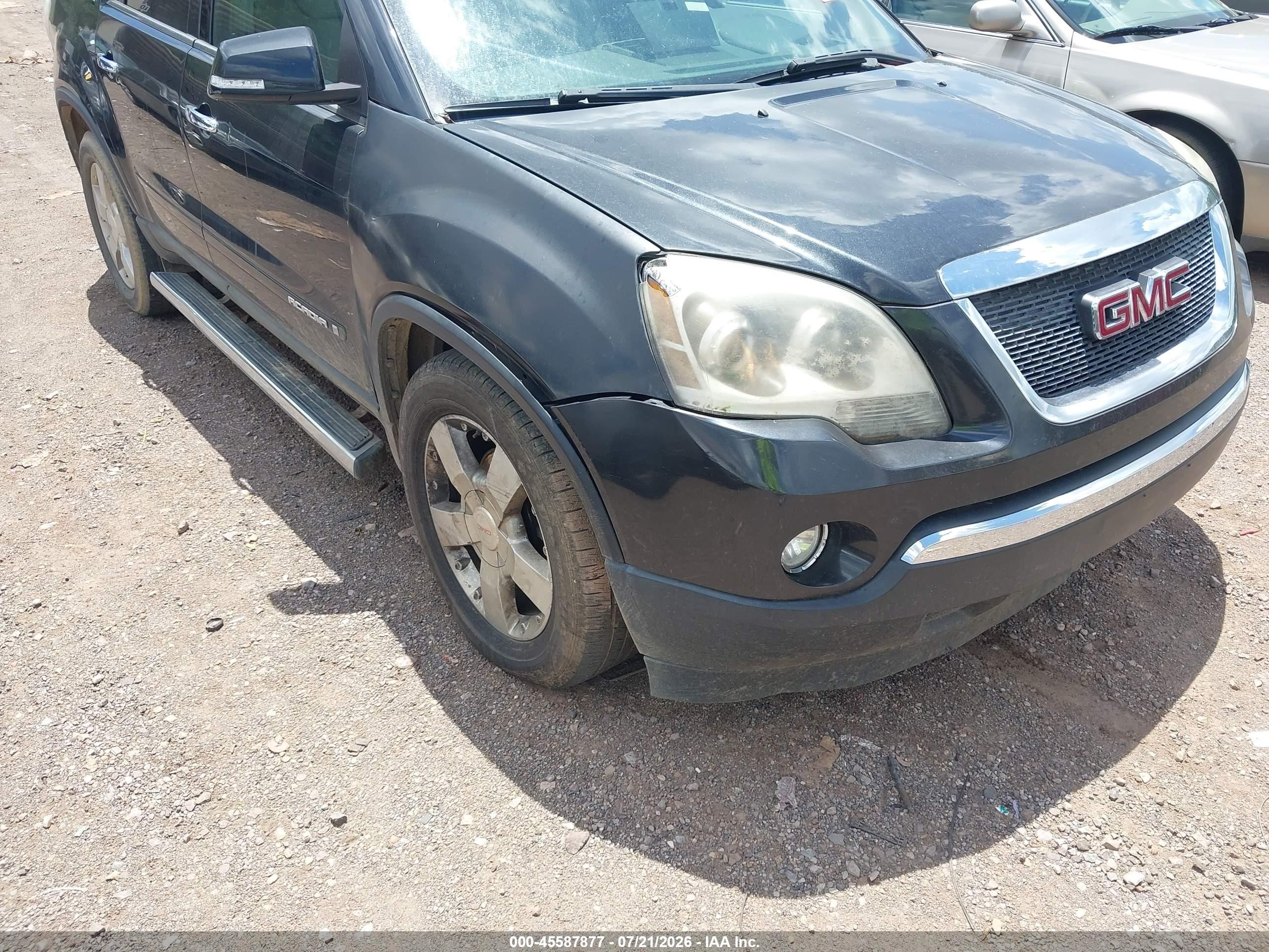 2008 Gmc Acadia Slt-1 Black vin: 1GKER23798J253411