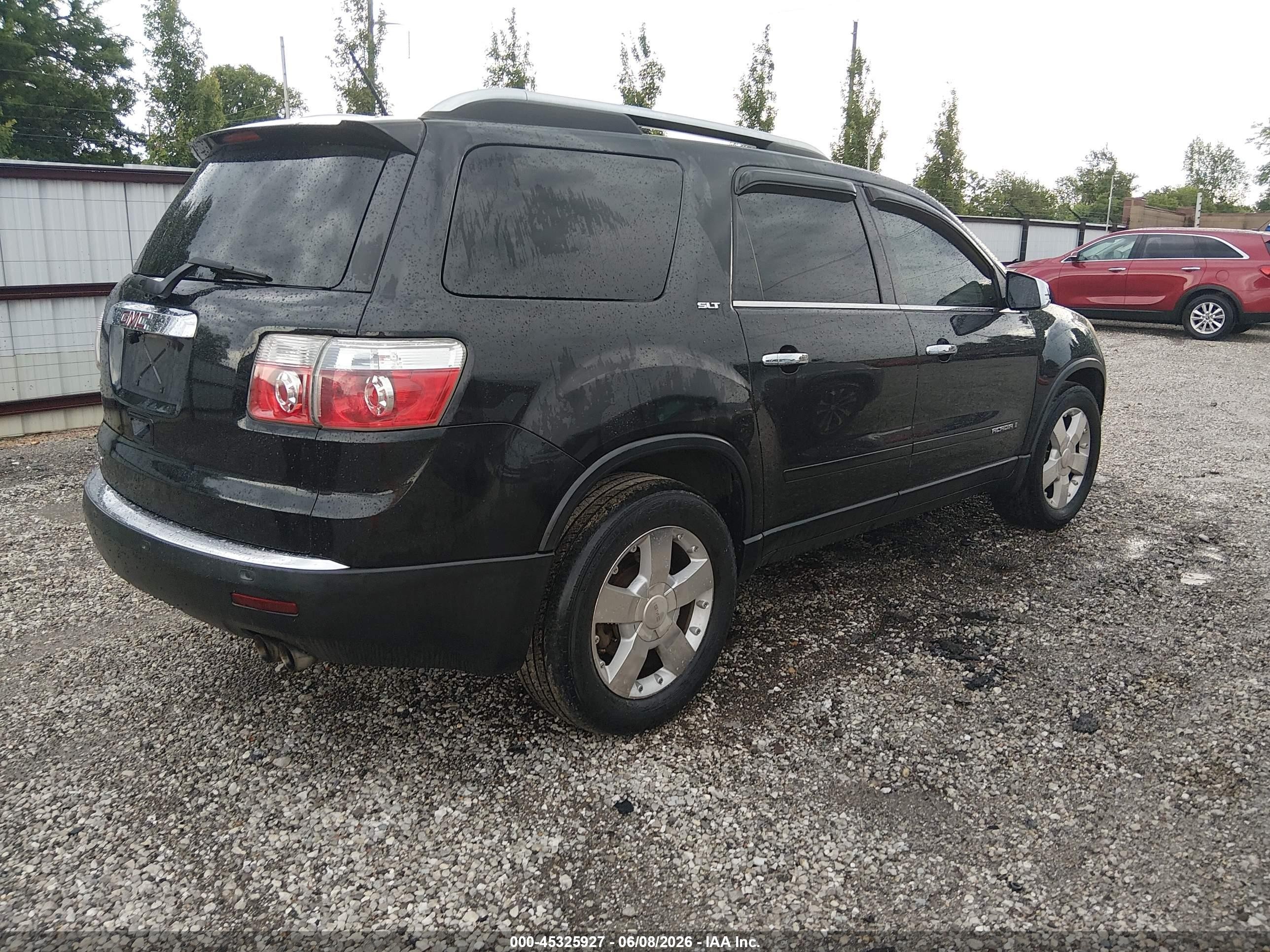 2008 Gmc Acadia Slt-1 Black vin: 1GKER23798J305703