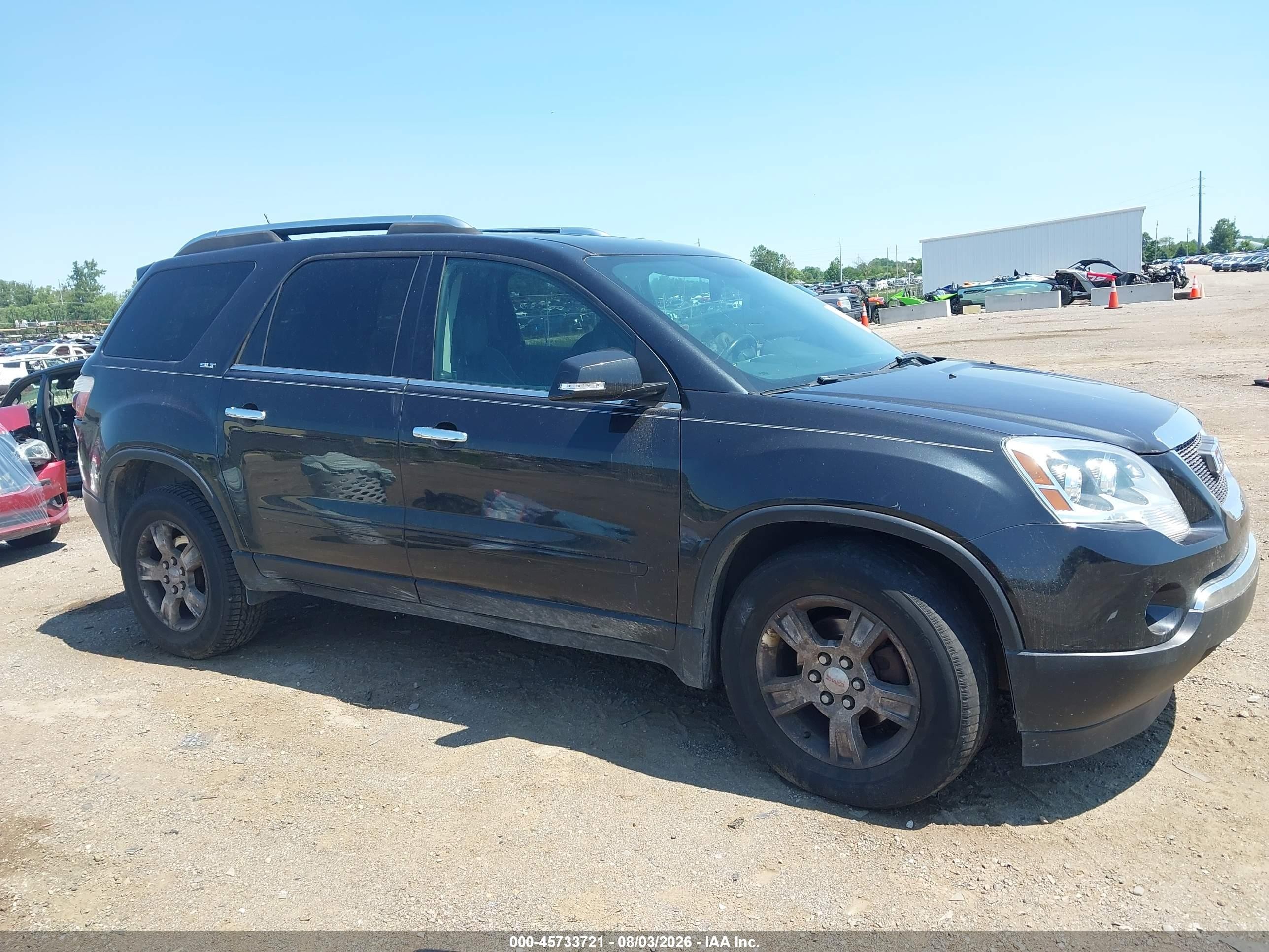 2009 Gmc Acadia Slt1 Black vin: 1GKER23D09J211474