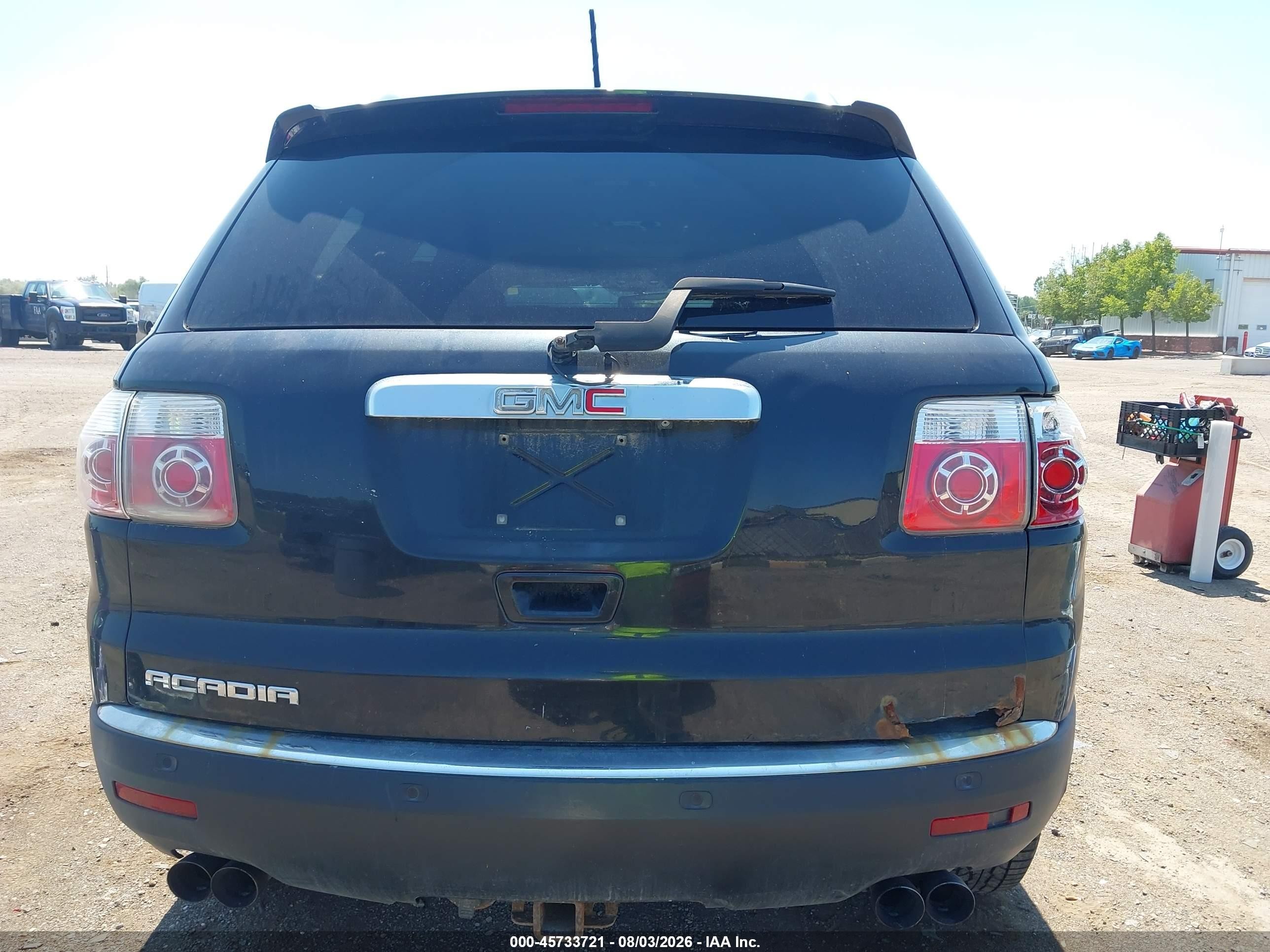 2009 Gmc Acadia Slt1 Black vin: 1GKER23D09J211474