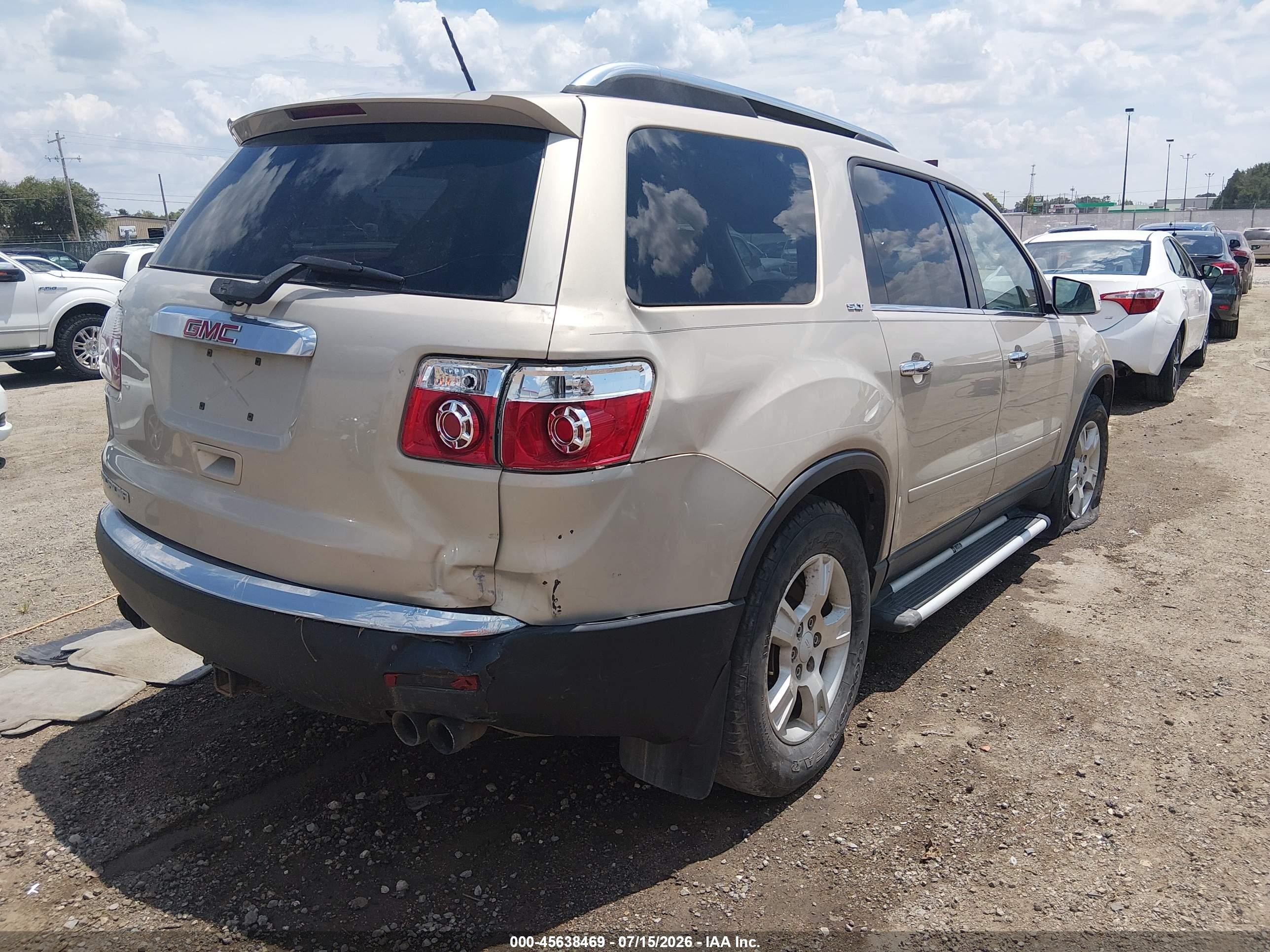 2009 Gmc Acadia Slt-1 Champagne vin: 1GKER23D29J128953