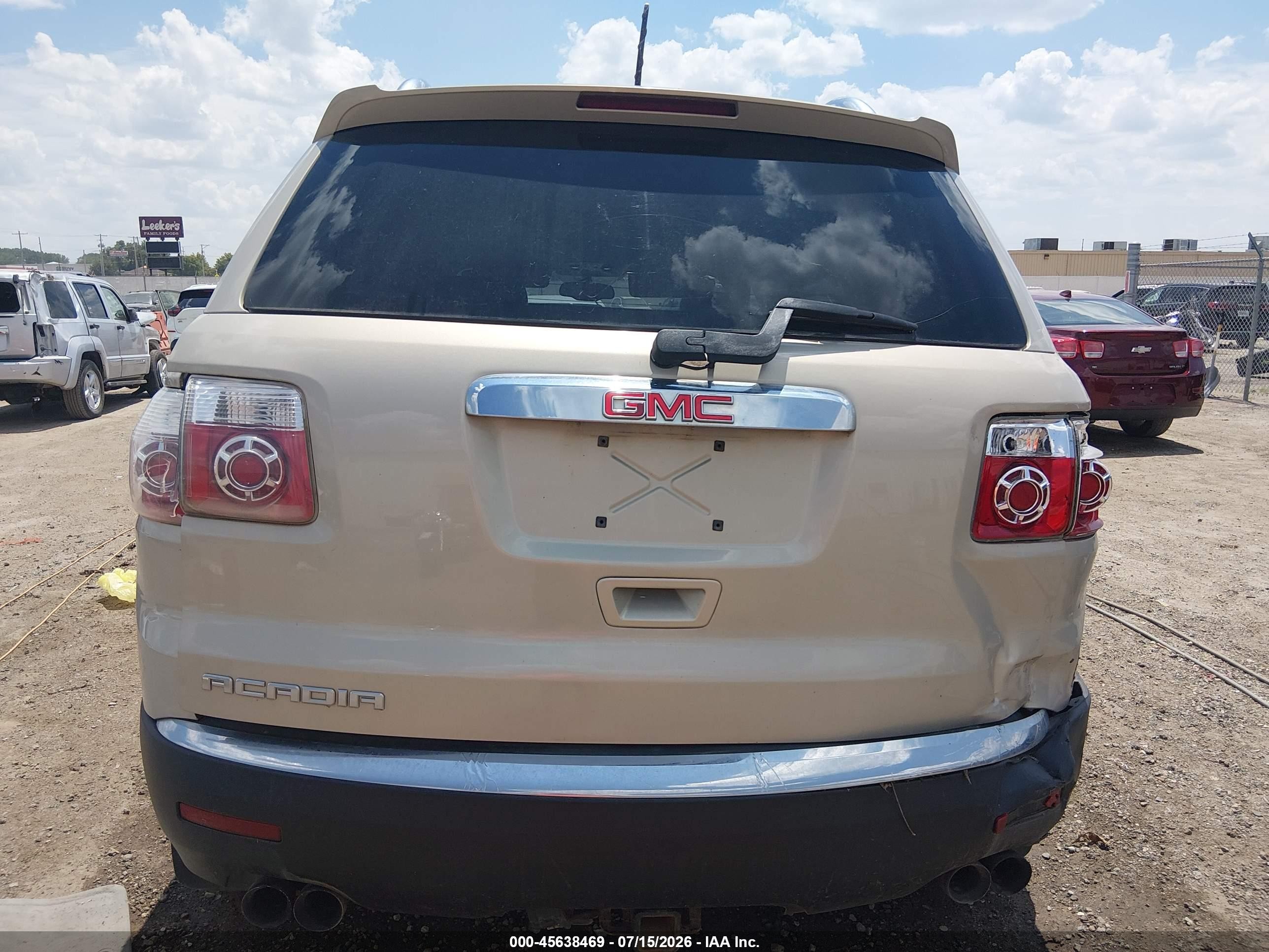 2009 Gmc Acadia Slt-1 Champagne vin: 1GKER23D29J128953