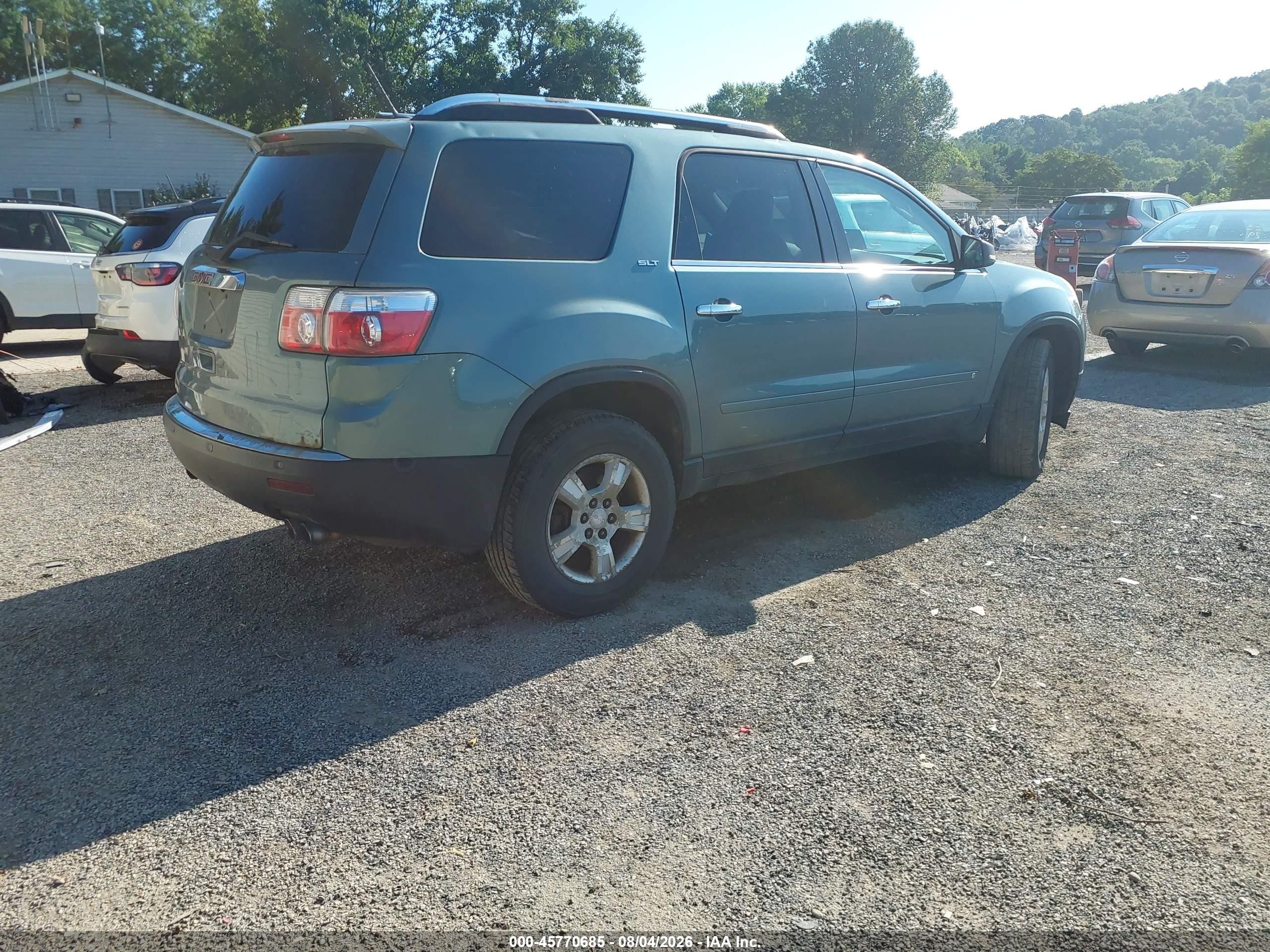 2009 Gmc Acadia Slt-1 Turquoise vin: 1GKER23D39J155353