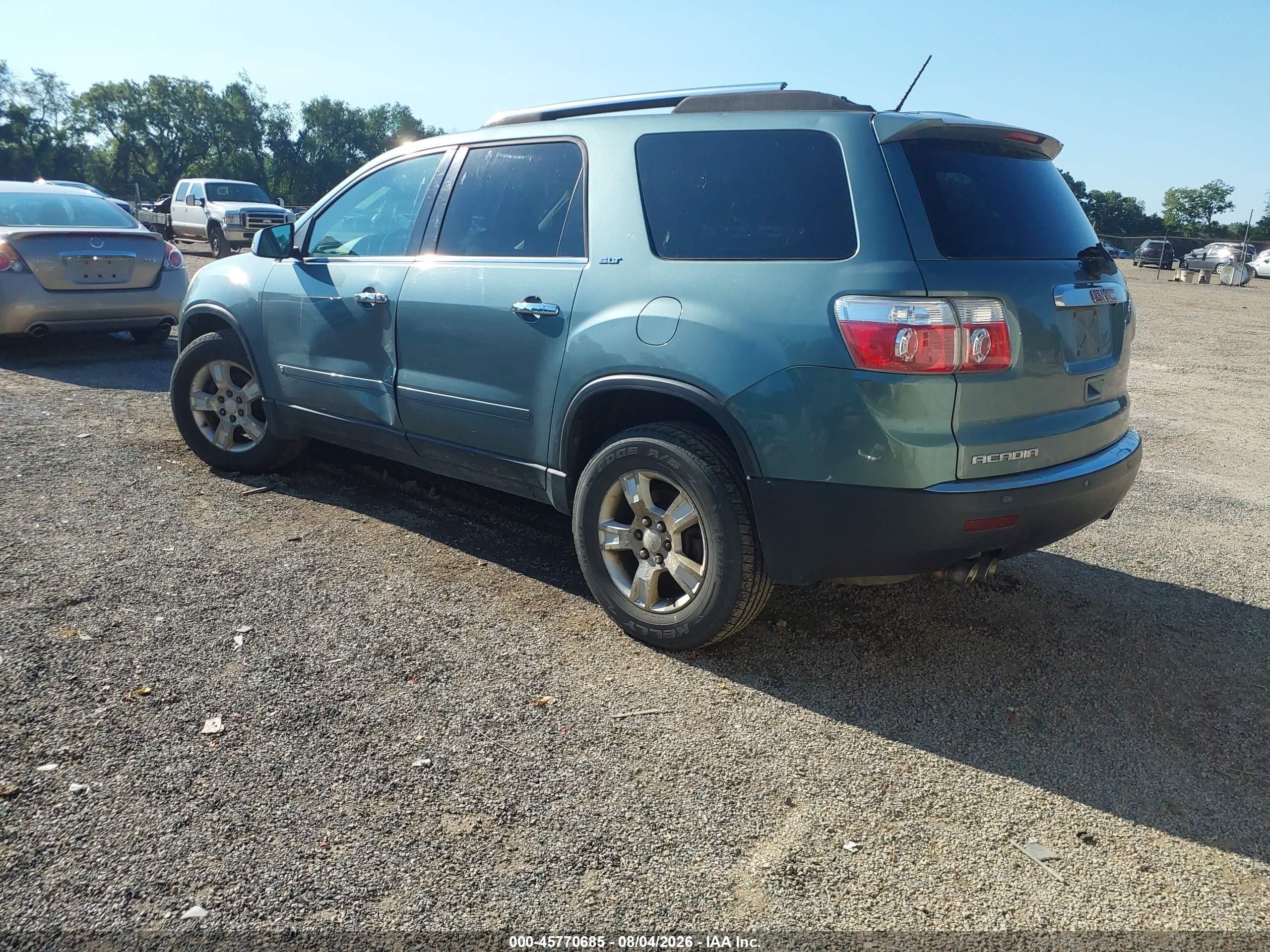 2009 Gmc Acadia Slt-1 Turquoise vin: 1GKER23D39J155353