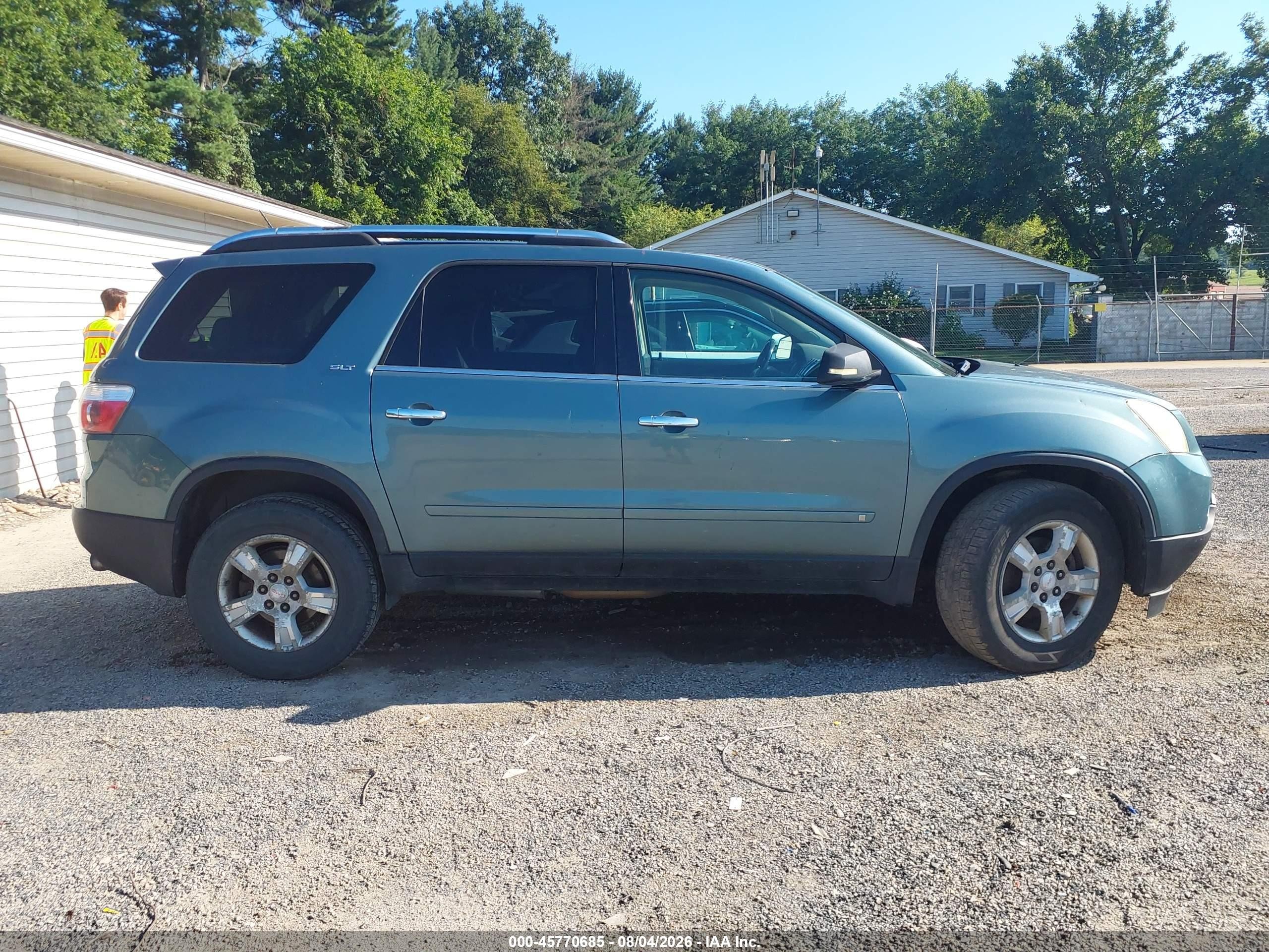 2009 Gmc Acadia Slt-1 Turquoise vin: 1GKER23D39J155353