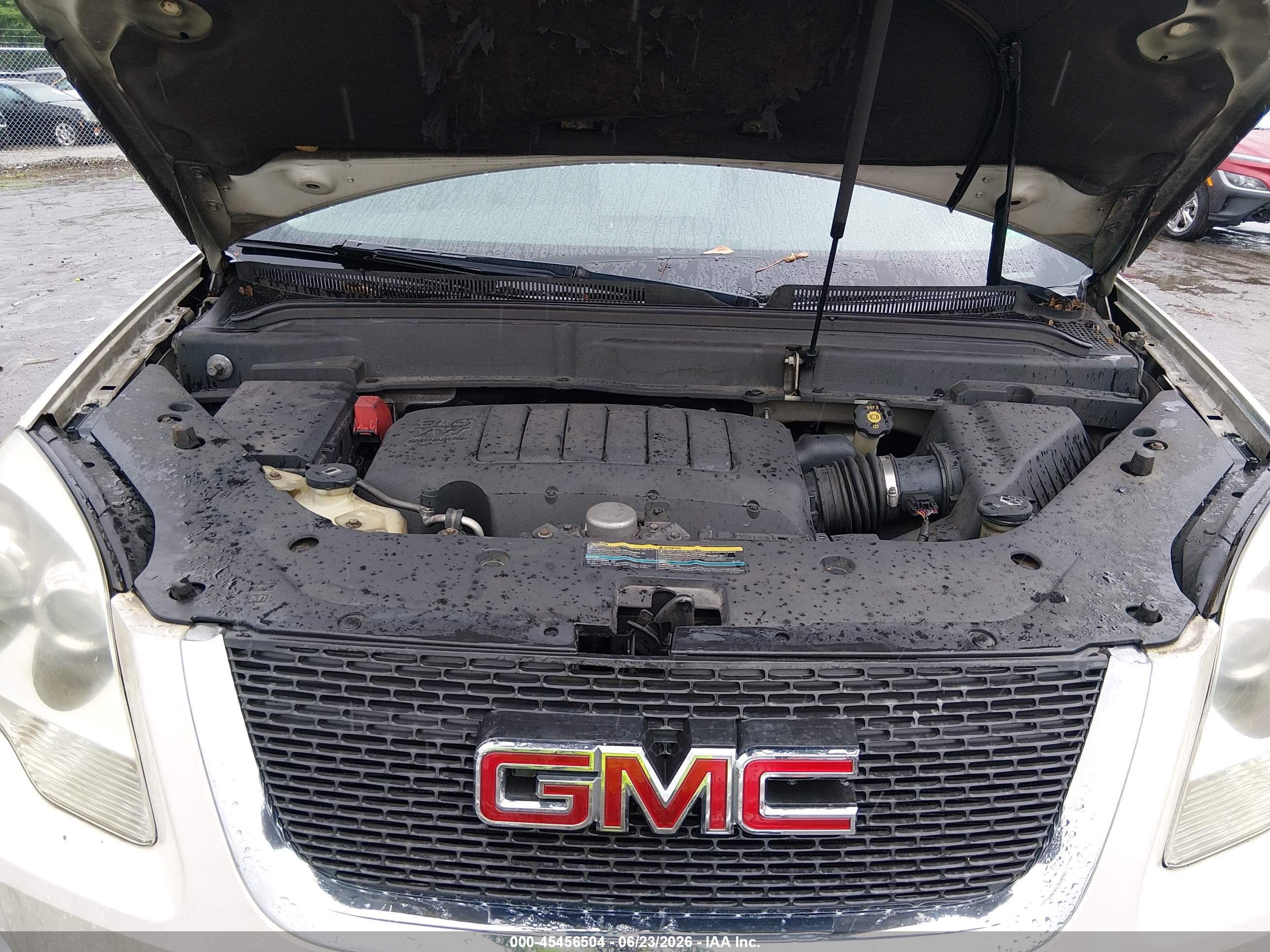 2009 Gmc Acadia Slt1 White vin: 1GKER23D59J165589