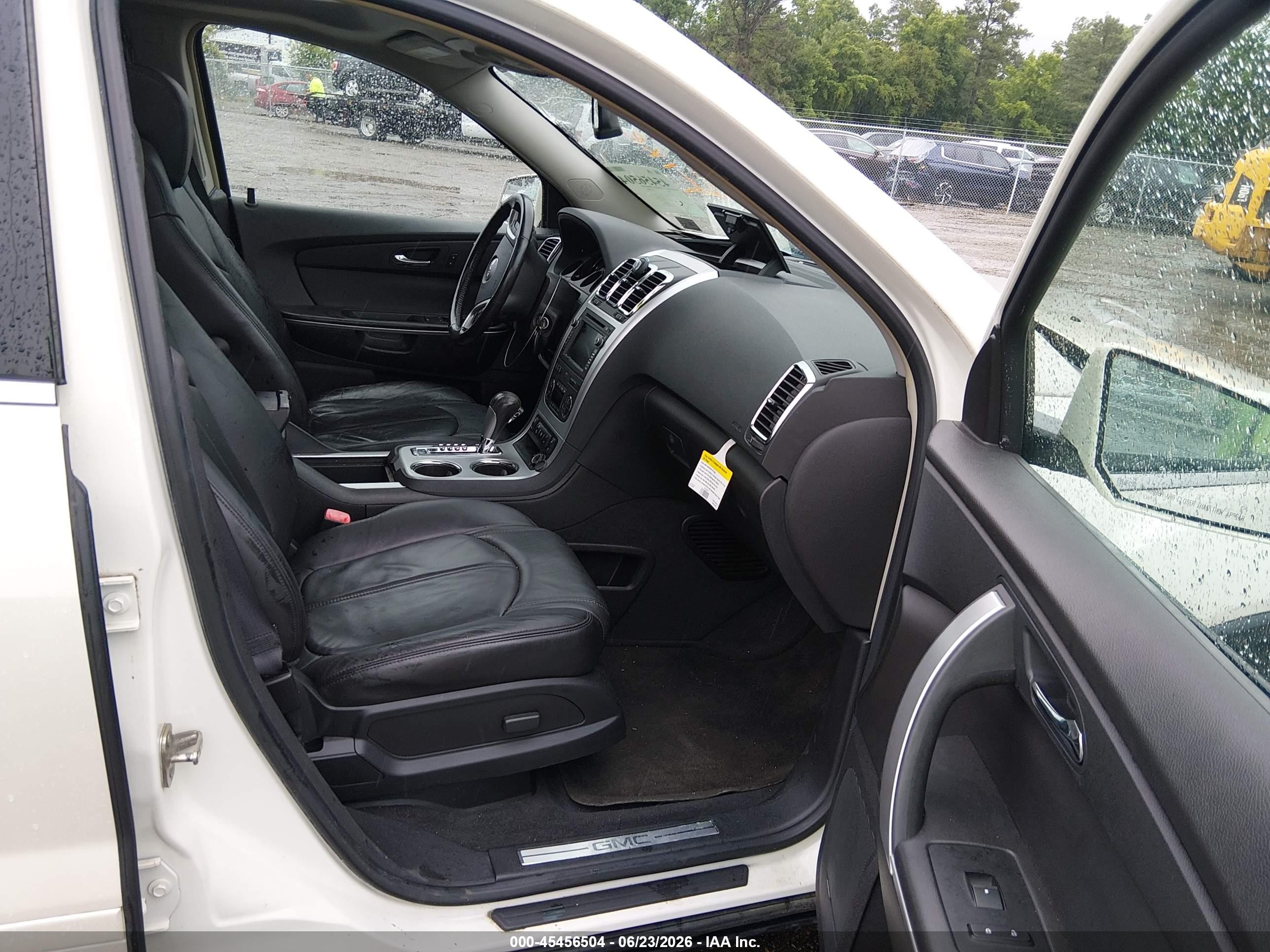 2009 Gmc Acadia Slt1 White vin: 1GKER23D59J165589