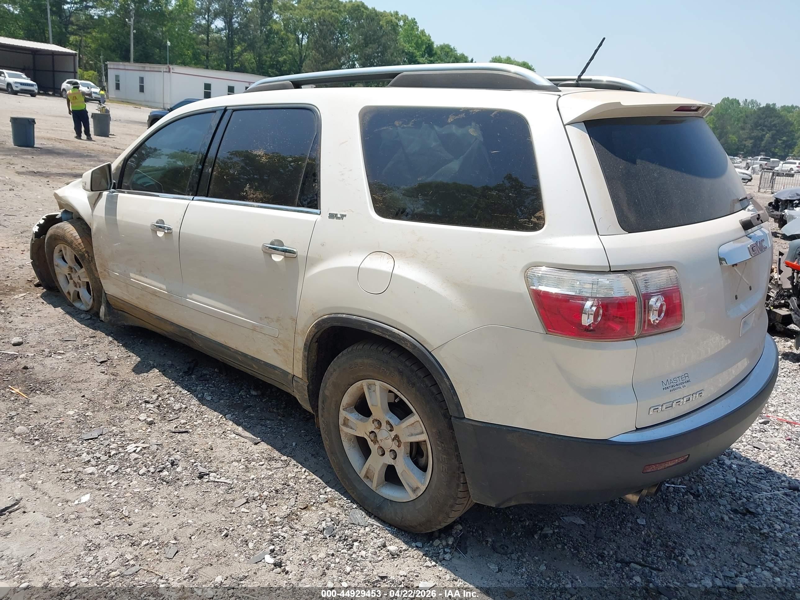 2009 Gmc Acadia Slt-1 White vin: 1GKER23D89J178563