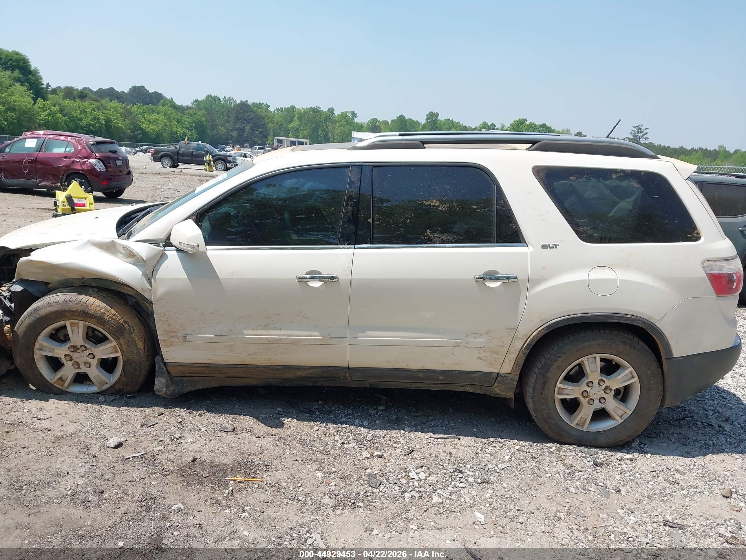 2009 Gmc Acadia Slt-1 White vin: 1GKER23D89J178563