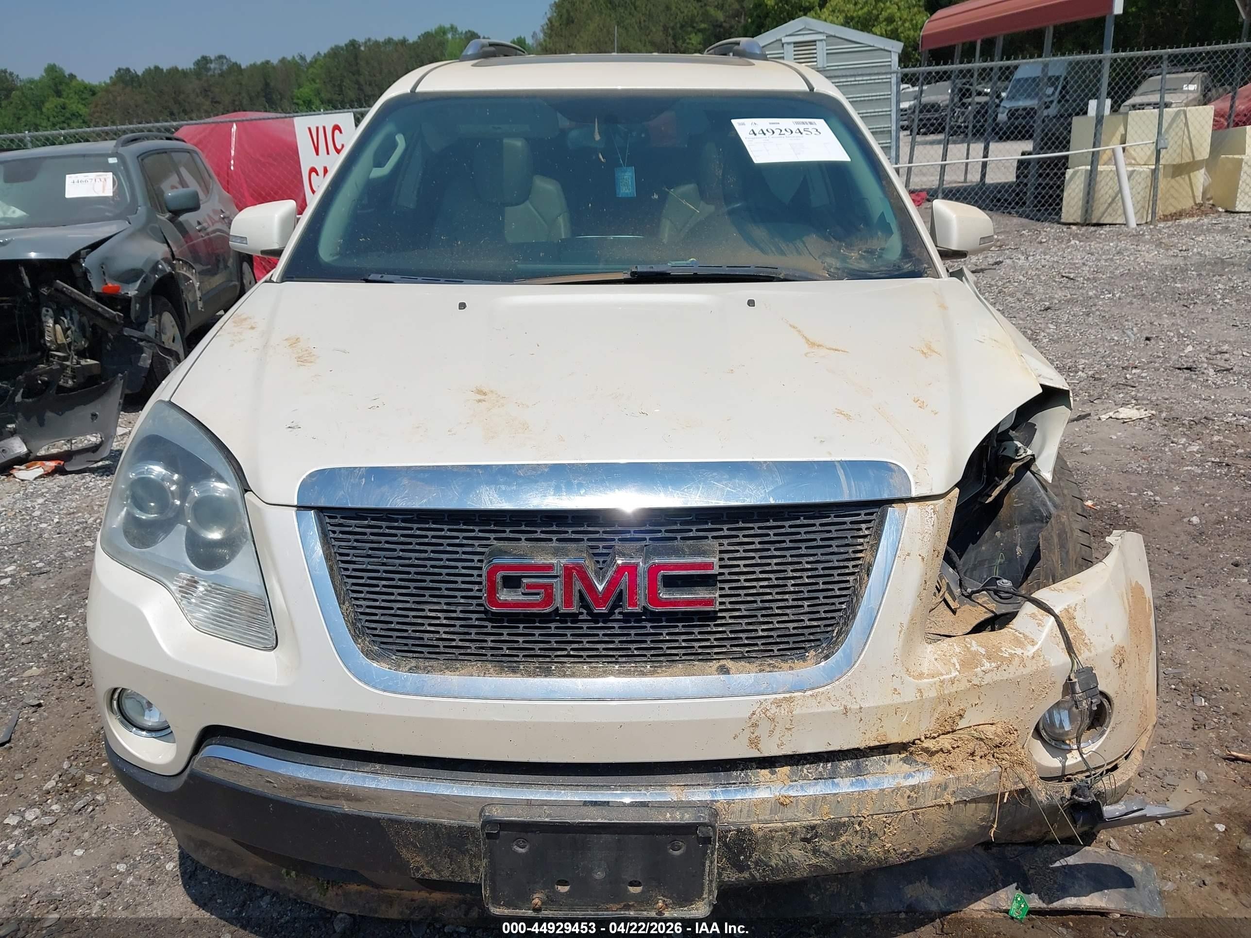 2009 Gmc Acadia Slt-1 White vin: 1GKER23D89J178563
