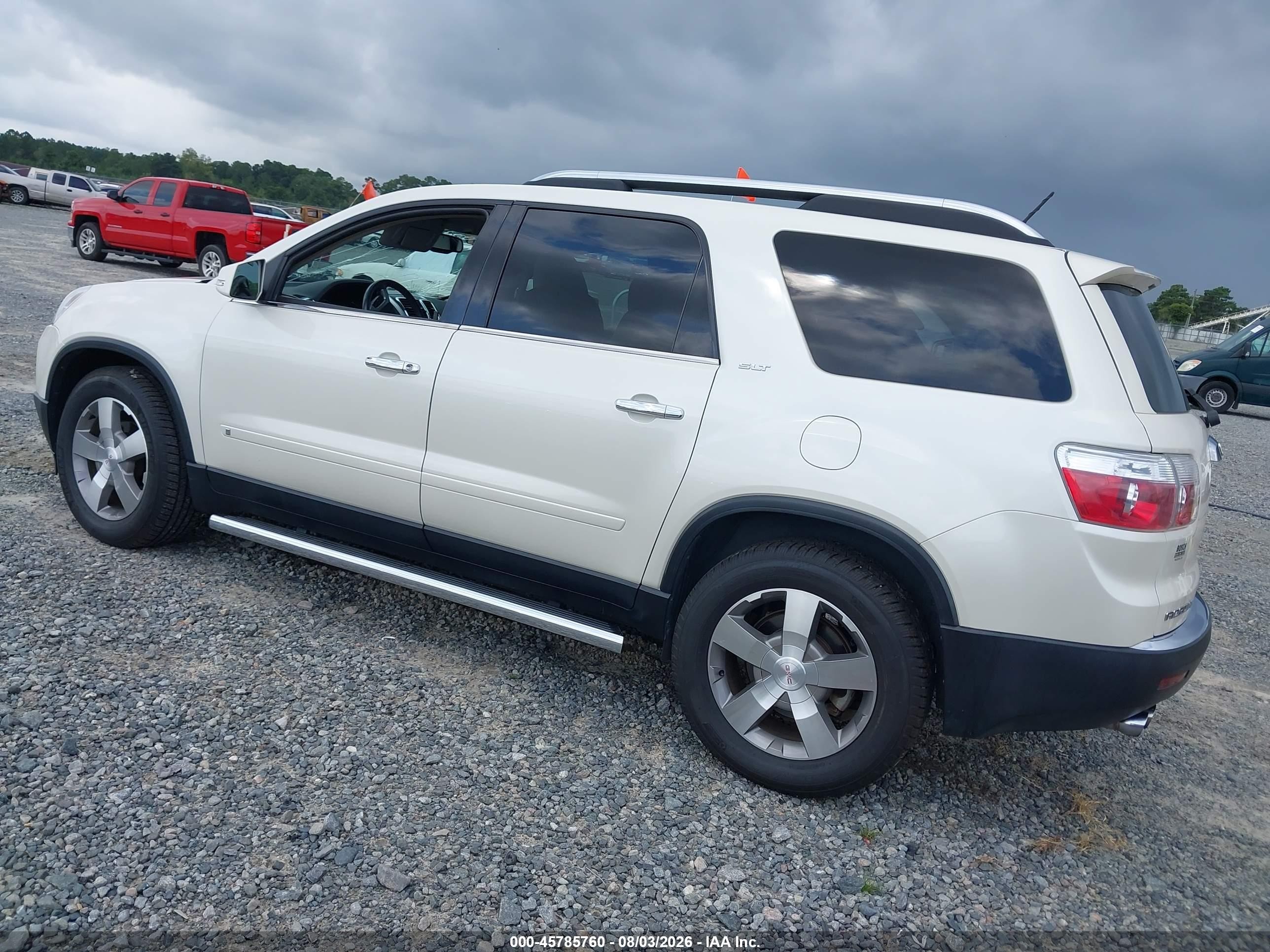 2009 Gmc Acadia Slt1 White vin: 1GKER23DX9J136377