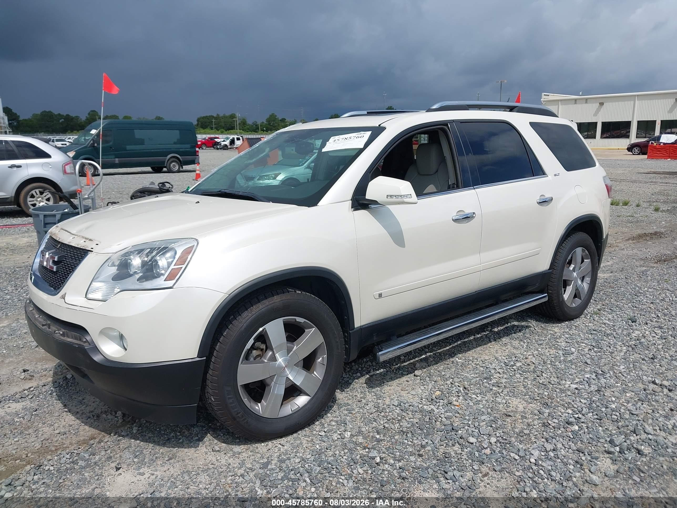 2009 Gmc Acadia Slt1 White vin: 1GKER23DX9J136377