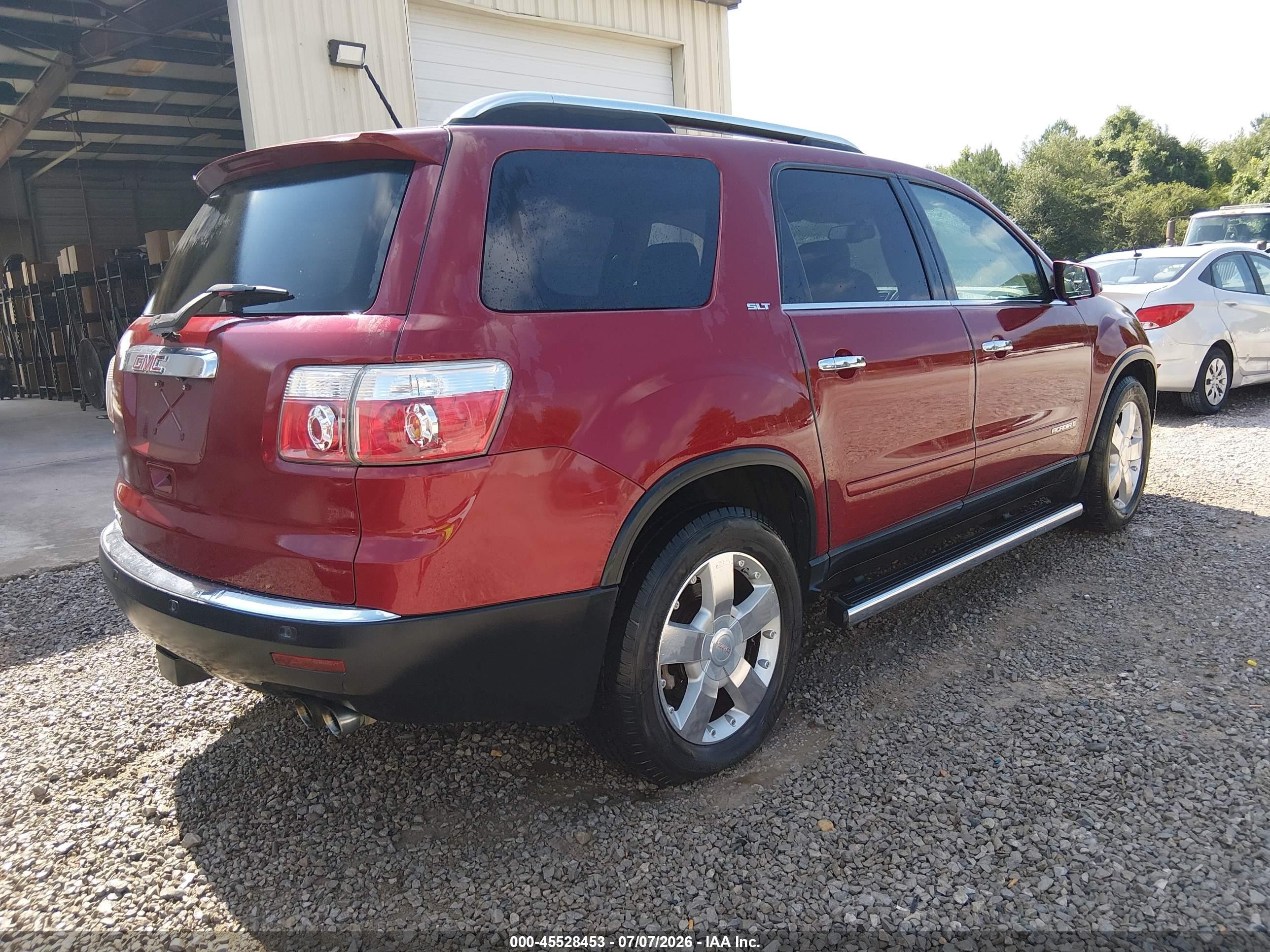 2008 Gmc Acadia Slt-2 Red vin: 1GKER33708J132711