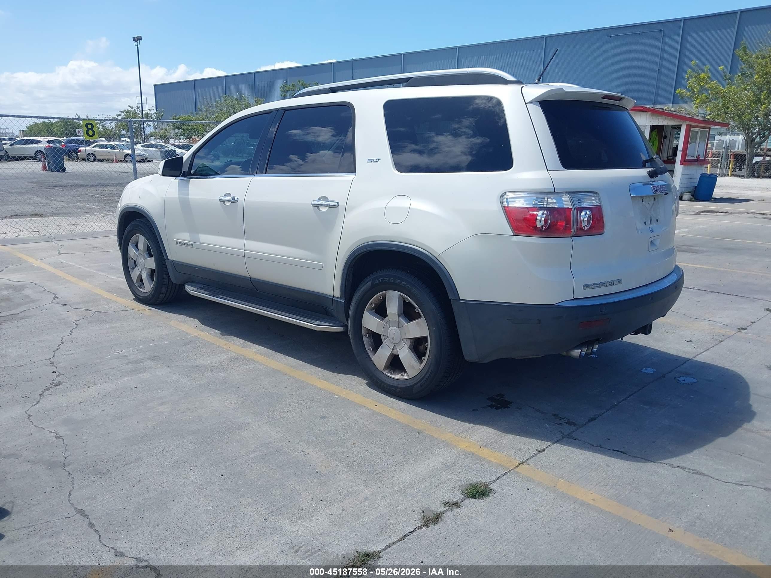 2008 Gmc Acadia Slt-2 White vin: 1GKER33708J135916