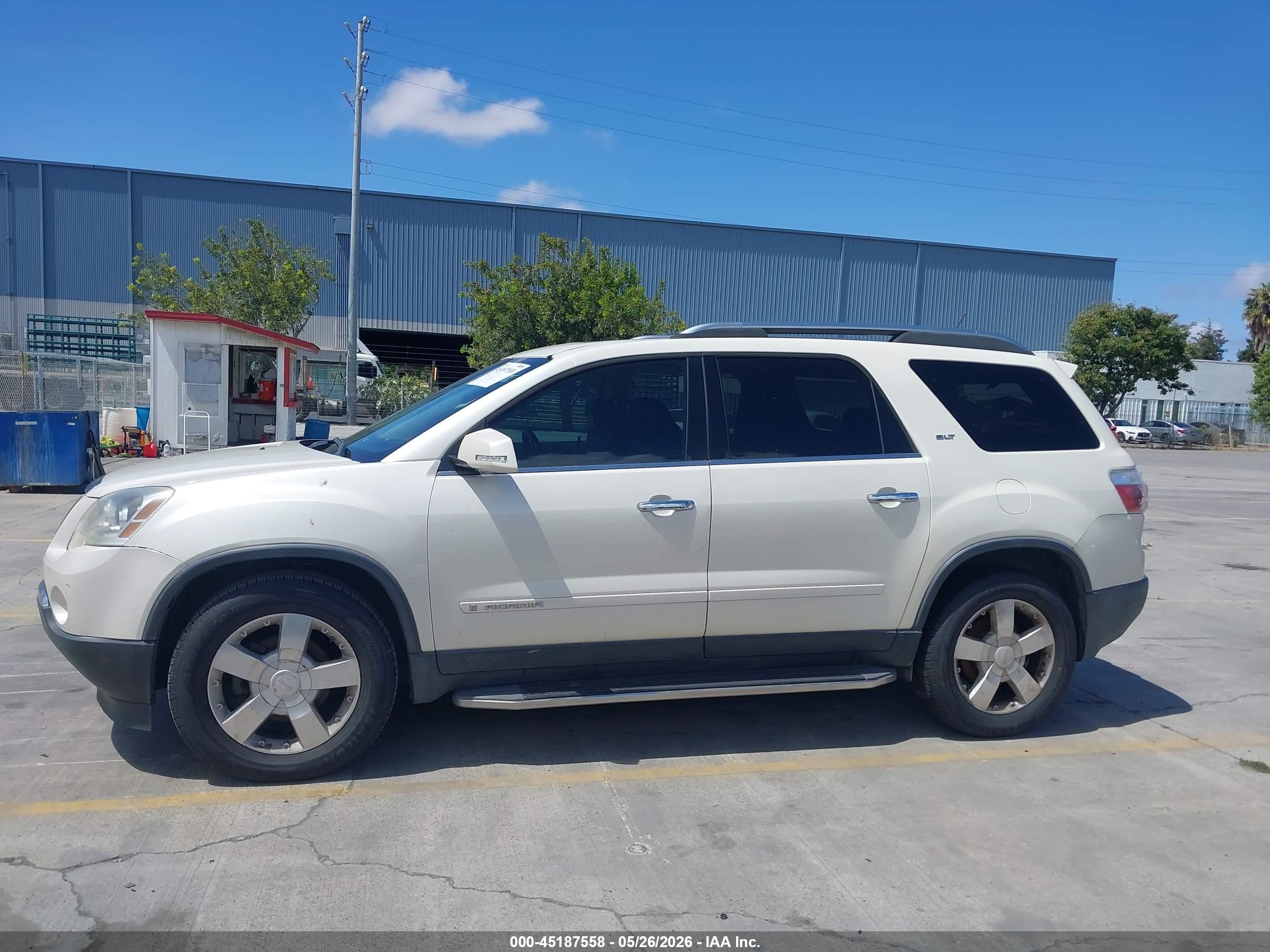 2008 Gmc Acadia Slt-2 White vin: 1GKER33708J135916