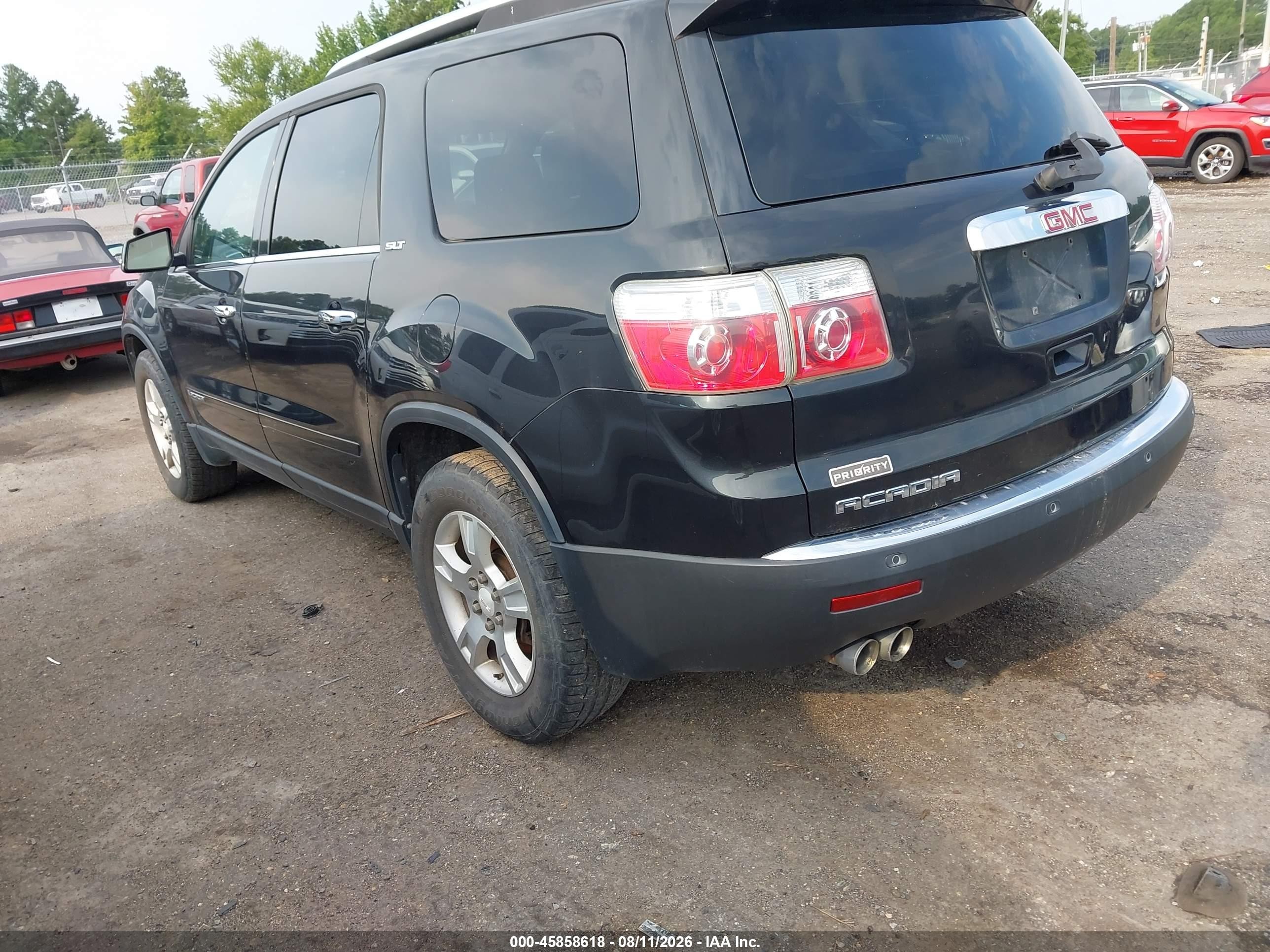 2008 Gmc Acadia Slt-2 Black vin: 1GKER33708J304770