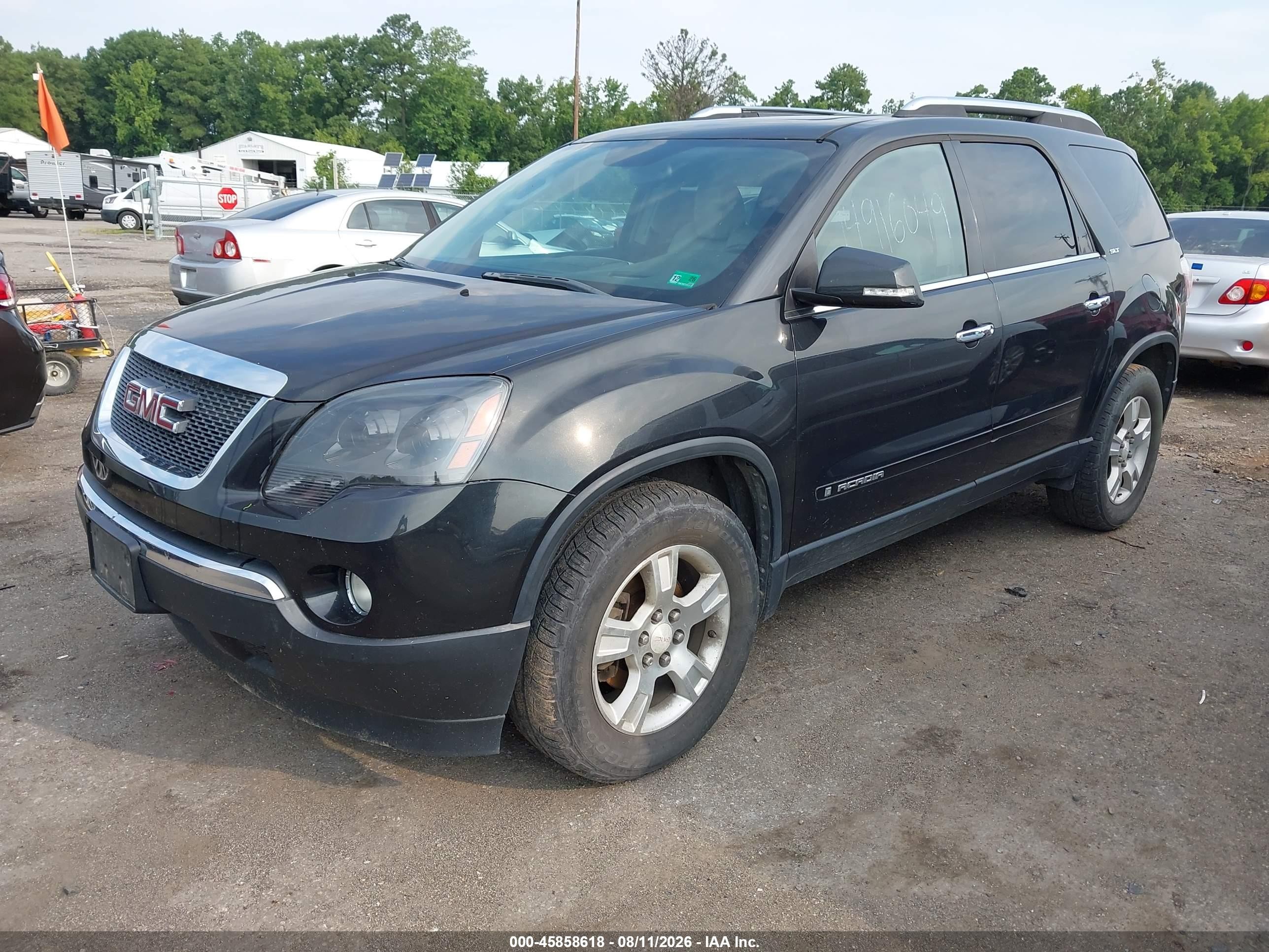 2008 Gmc Acadia Slt-2 Black vin: 1GKER33708J304770