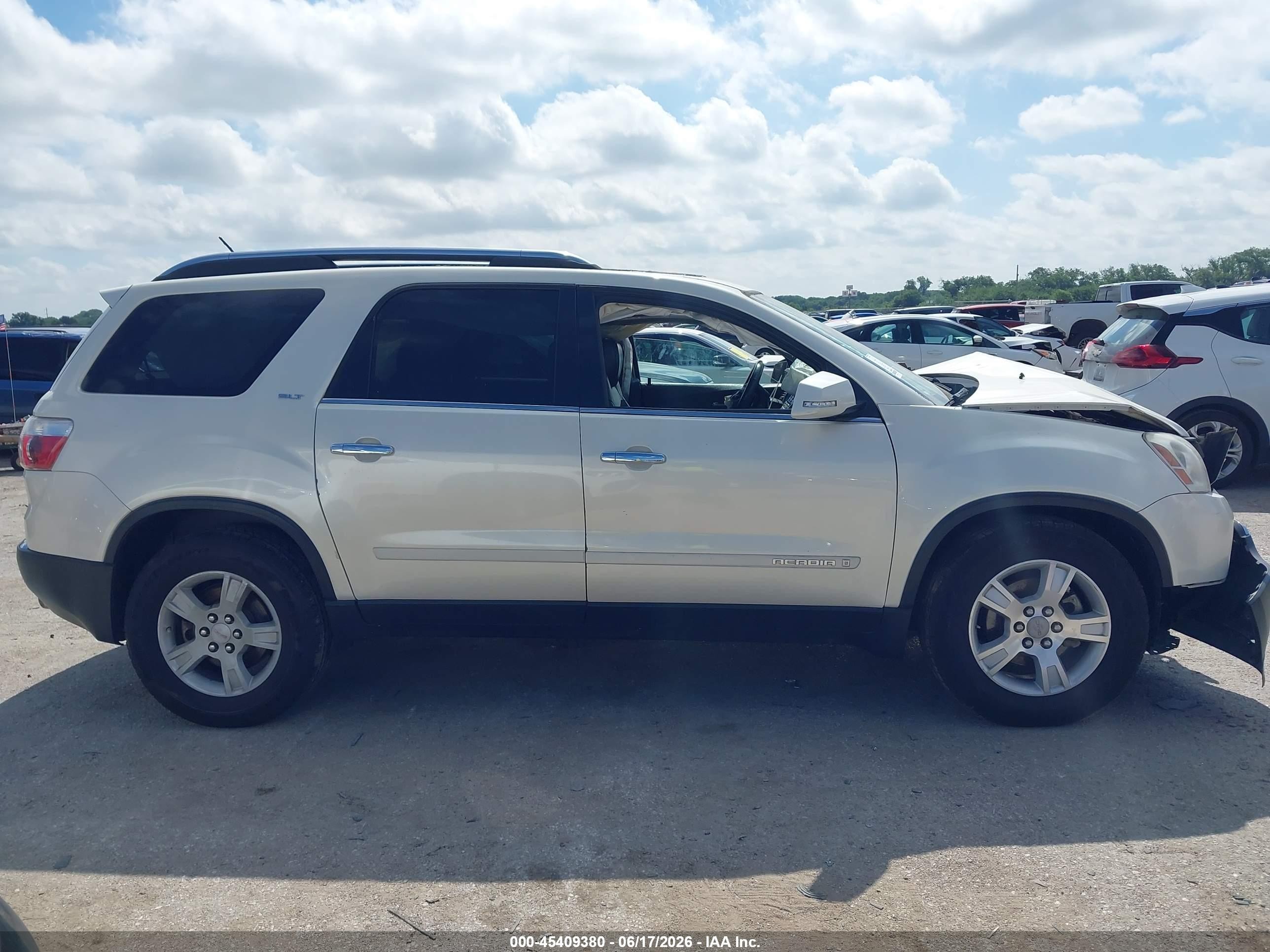 2008 Gmc Acadia Slt-2 White vin: 1GKER33738J130936