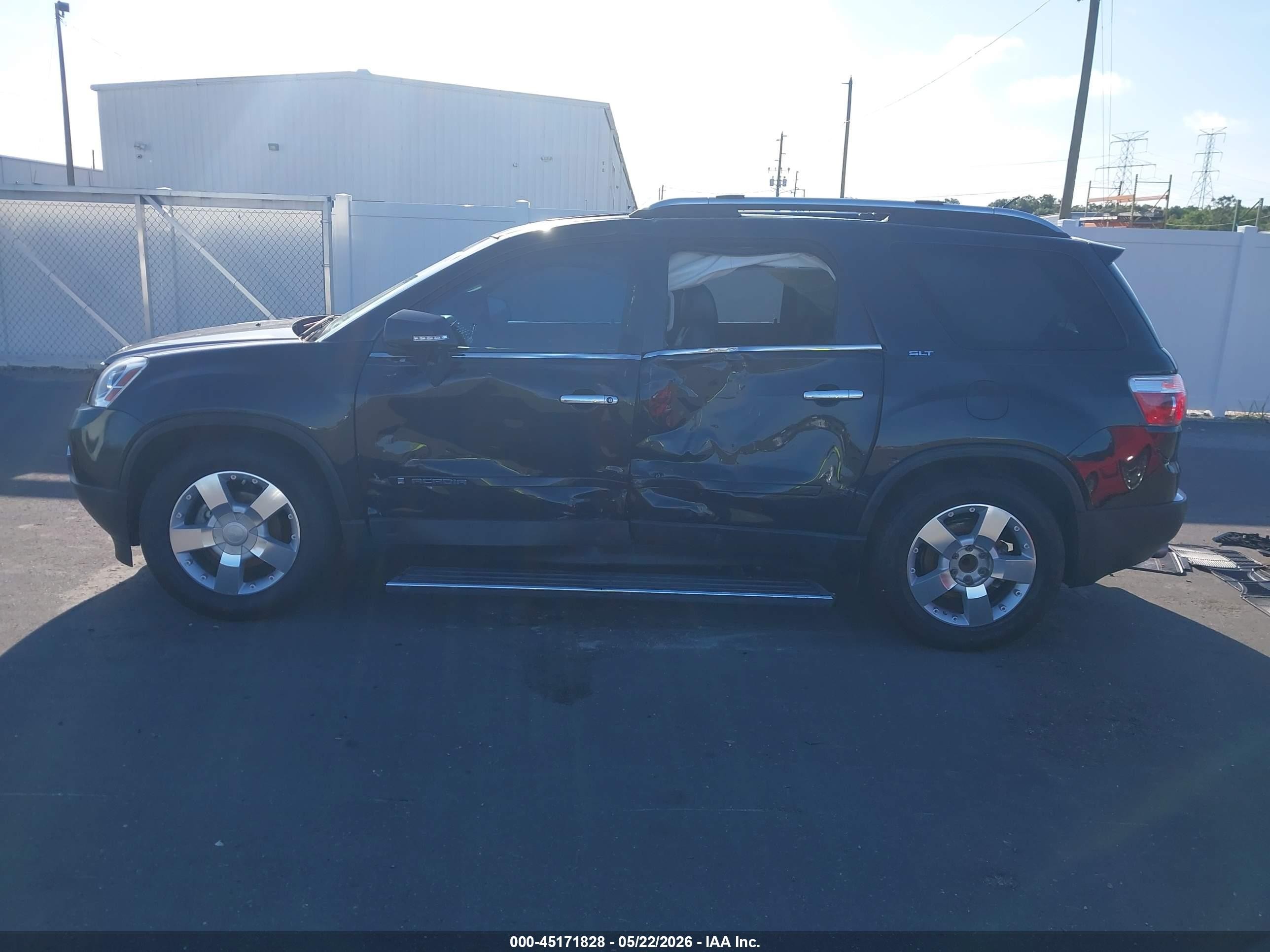 2008 Gmc Acadia Slt-2 Black vin: 1GKER33738J185984