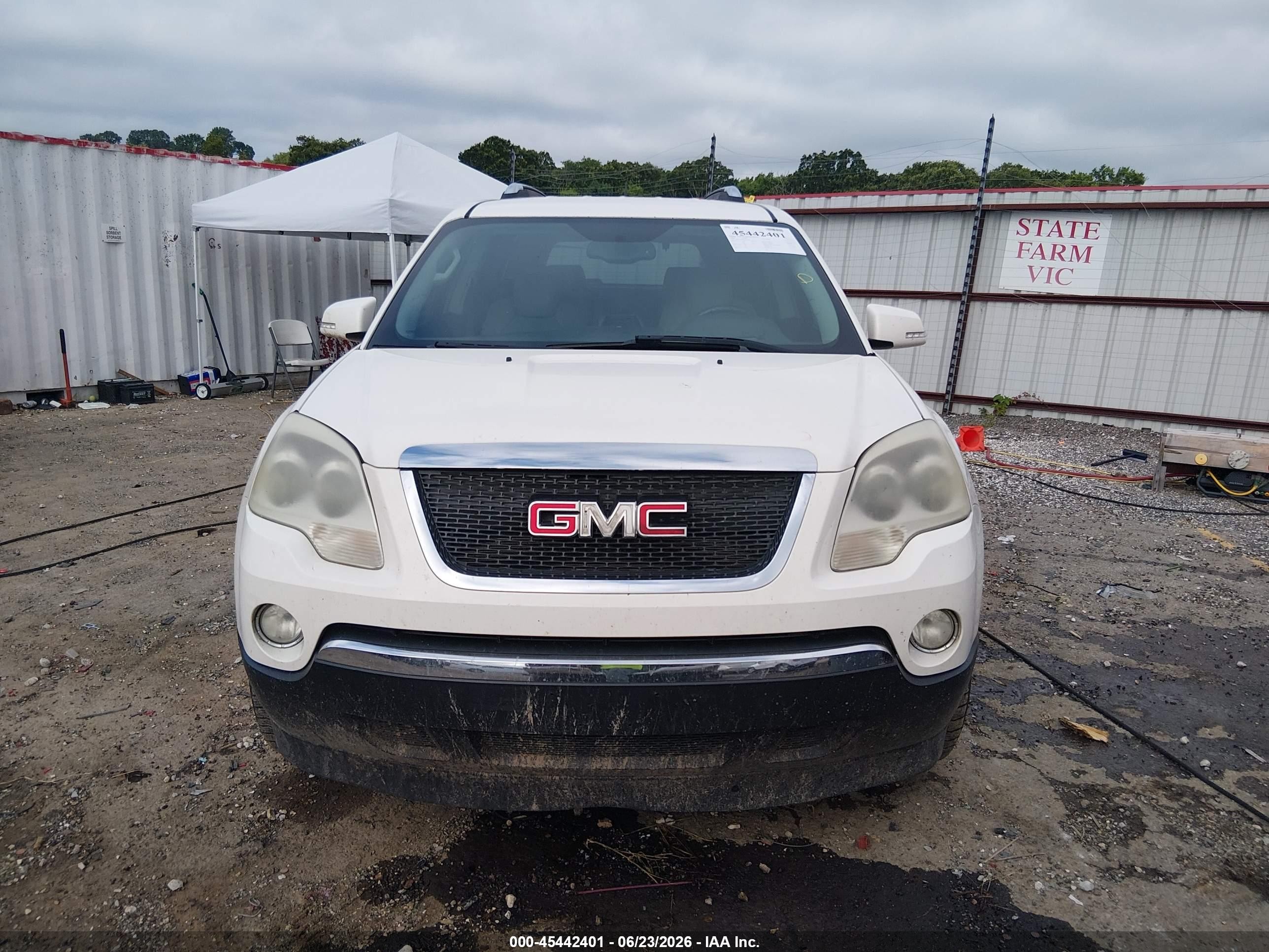 2008 Gmc Acadia Slt-2 White vin: 1GKER33738J222628