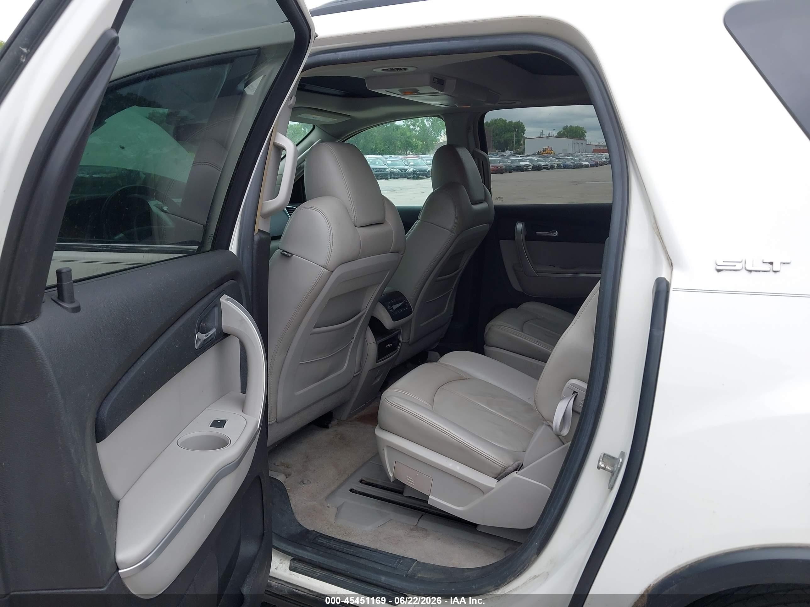 2008 Gmc Acadia Slt-2 White vin: 1GKER33748J254150