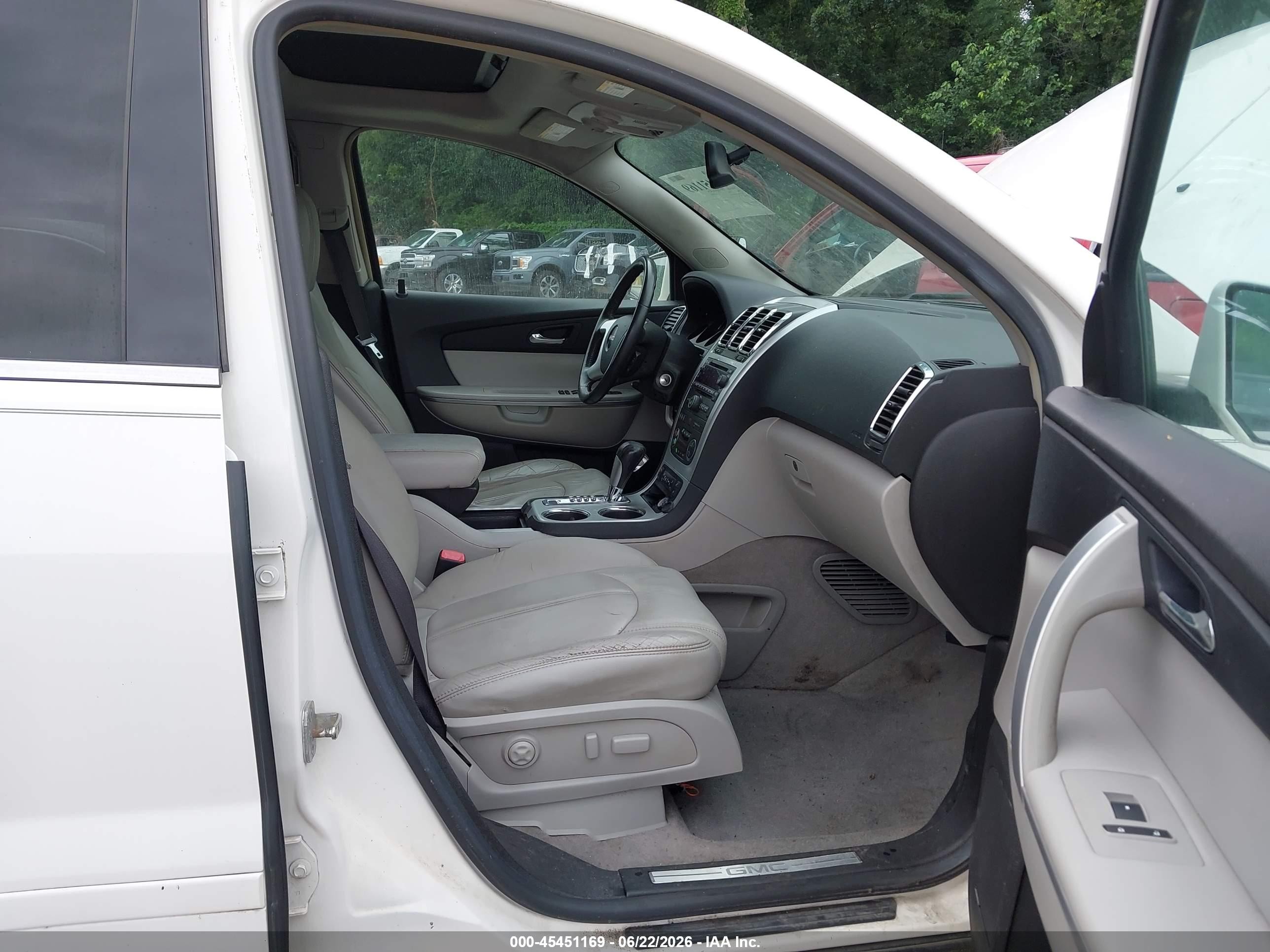 2008 Gmc Acadia Slt-2 White vin: 1GKER33748J254150
