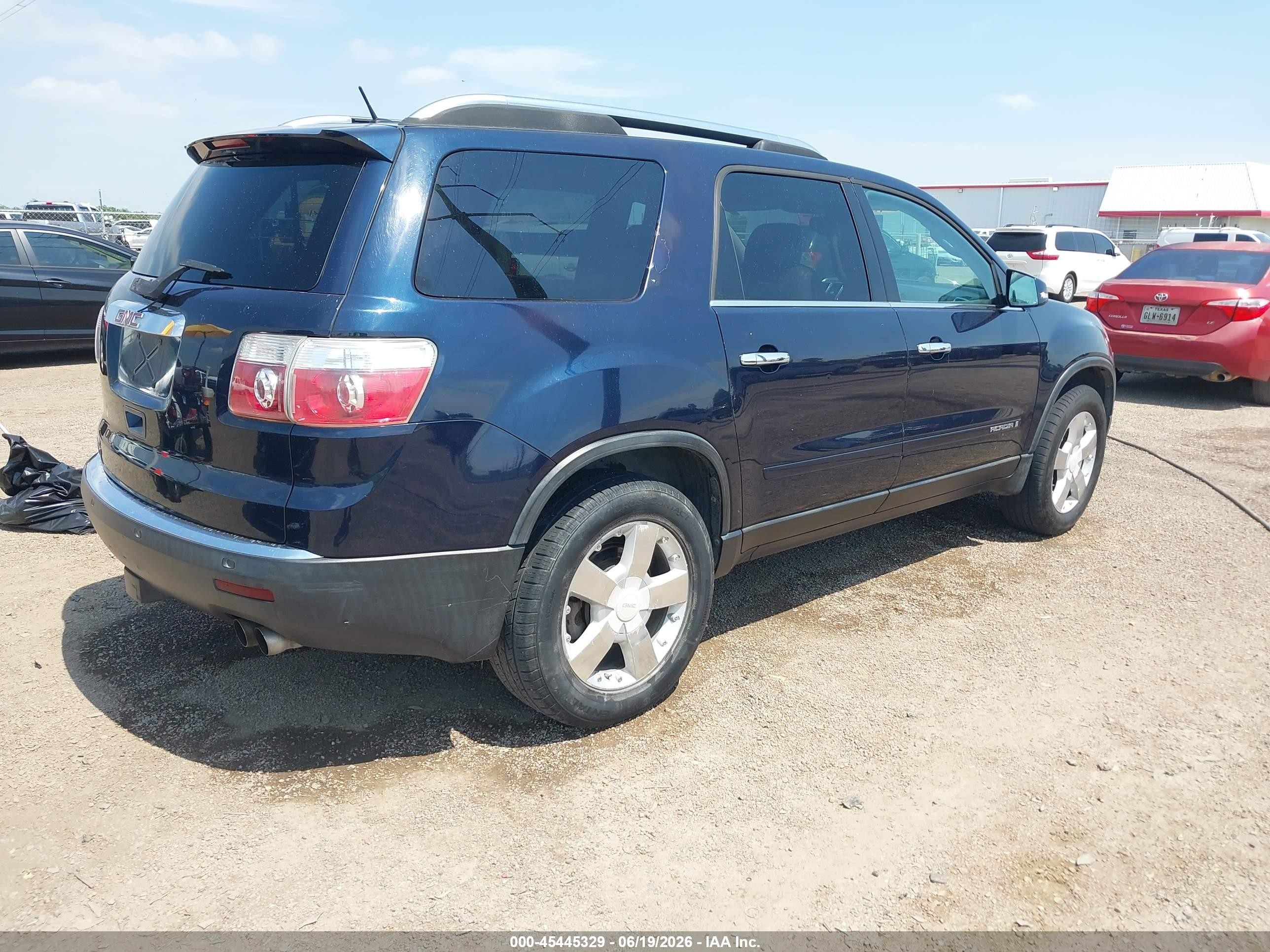 2008 Gmc Acadia Slt-2 Blue vin: 1GKER33758J159290