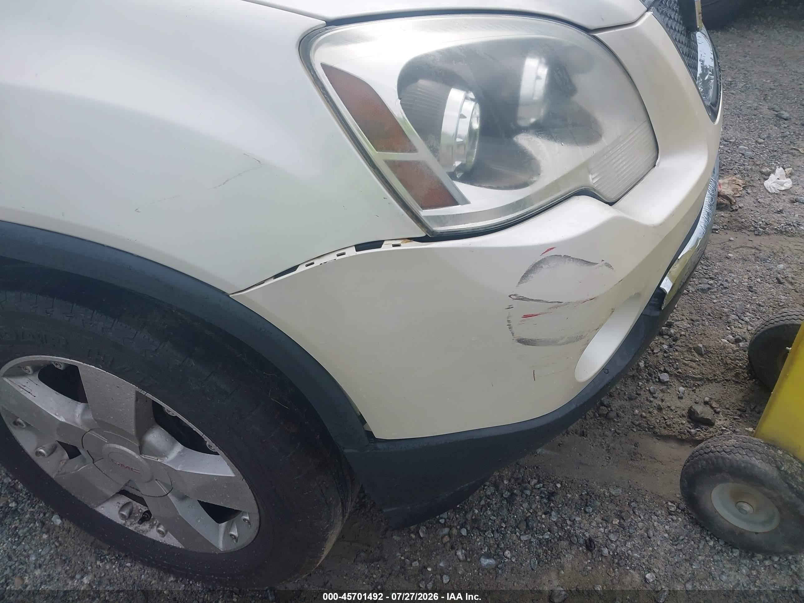 2008 Gmc Acadia Slt-2 White vin: 1GKER33778J183879